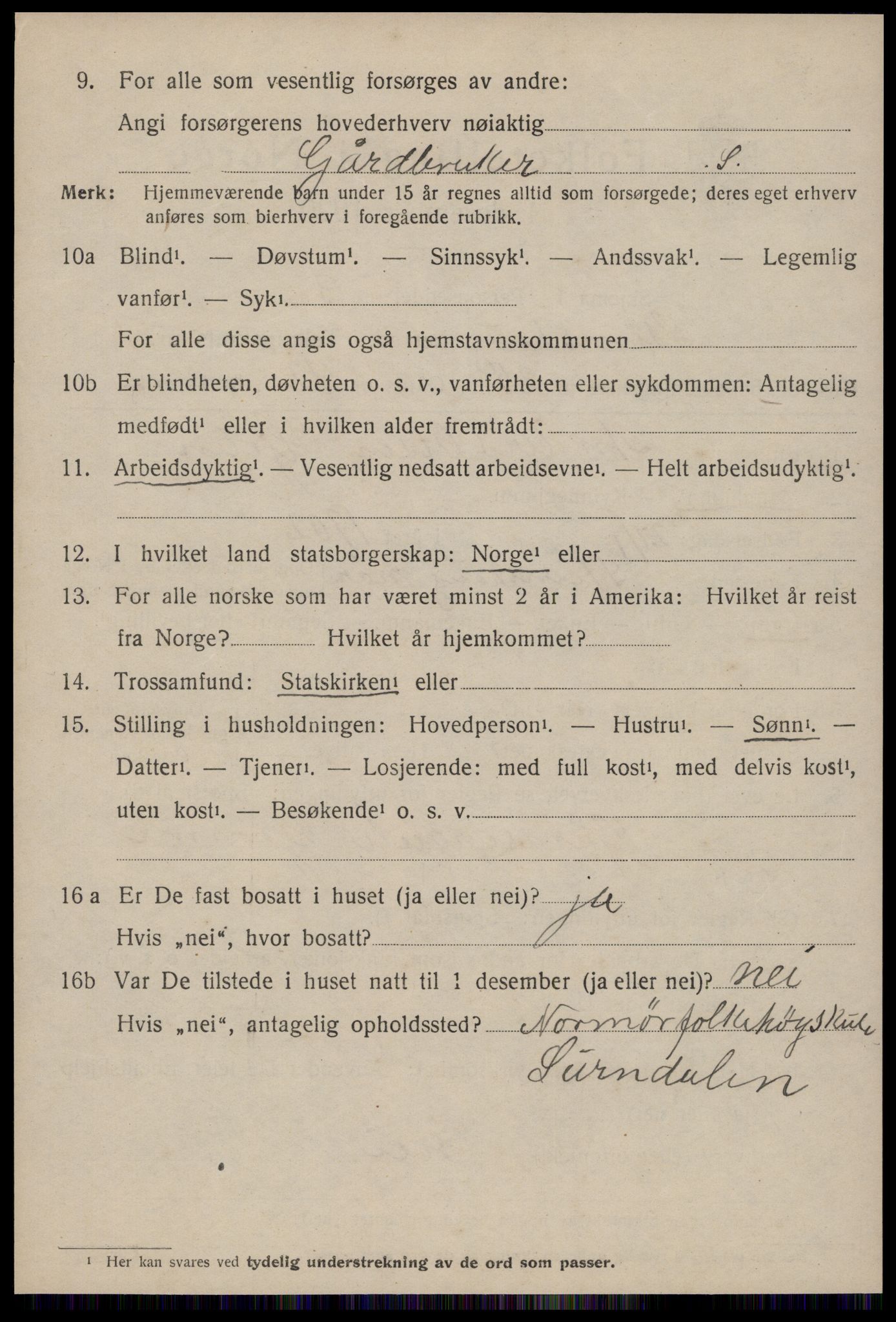 SAT, 1920 census for Stemshaug, 1920, p. 643