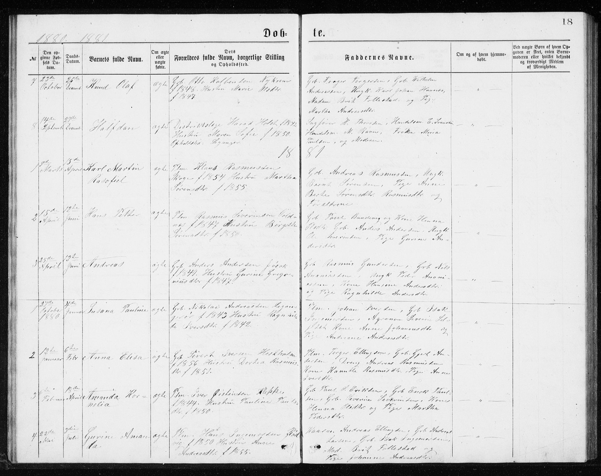 Ministerialprotokoller, klokkerbøker og fødselsregistre - Møre og Romsdal, AV/SAT-A-1454/508/L0097: Parish register (copy) no. 508C01, 1873-1897, p. 18