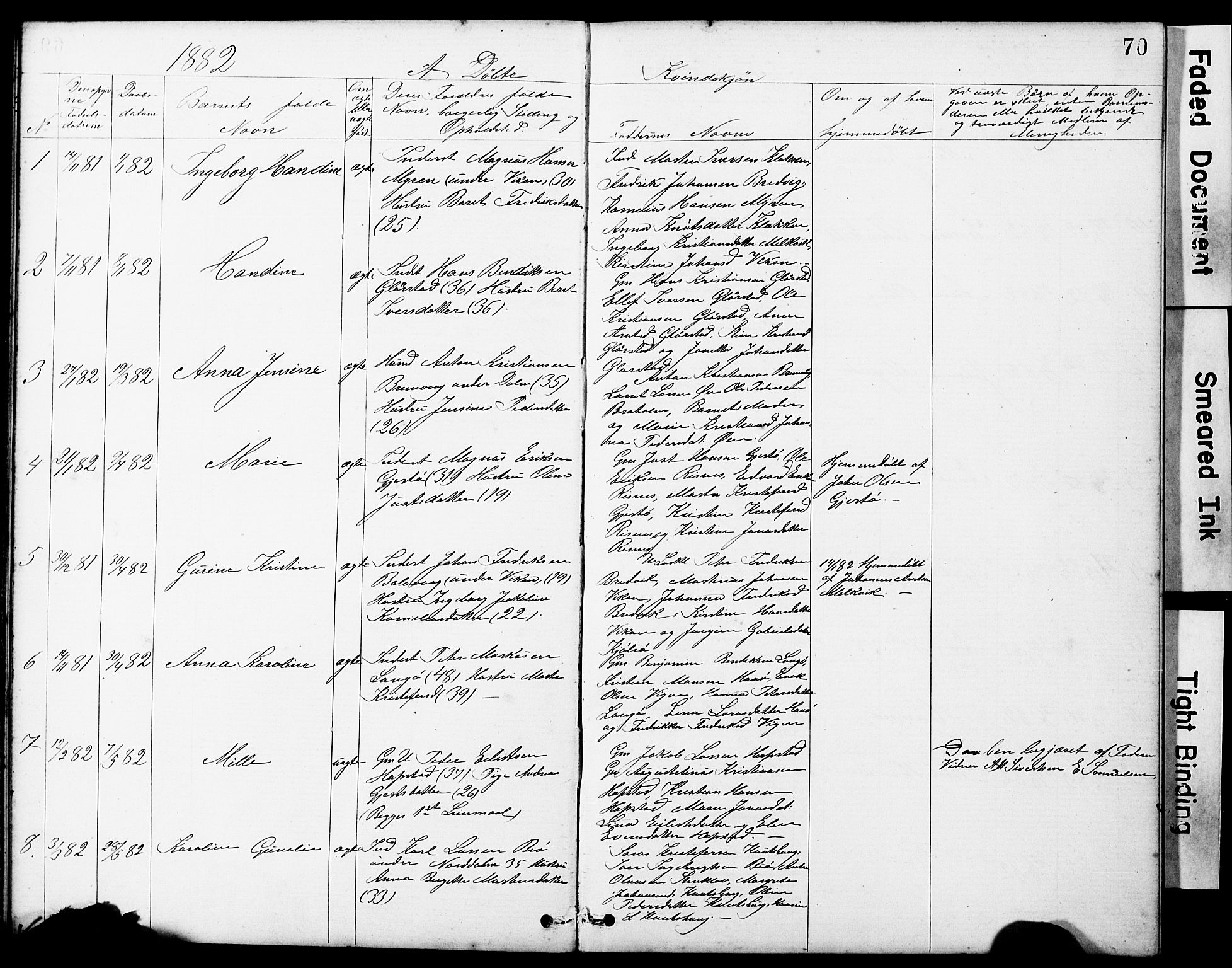 Ministerialprotokoller, klokkerbøker og fødselsregistre - Sør-Trøndelag, SAT/A-1456/634/L0541: Parish register (copy) no. 634C03, 1874-1891, p. 70