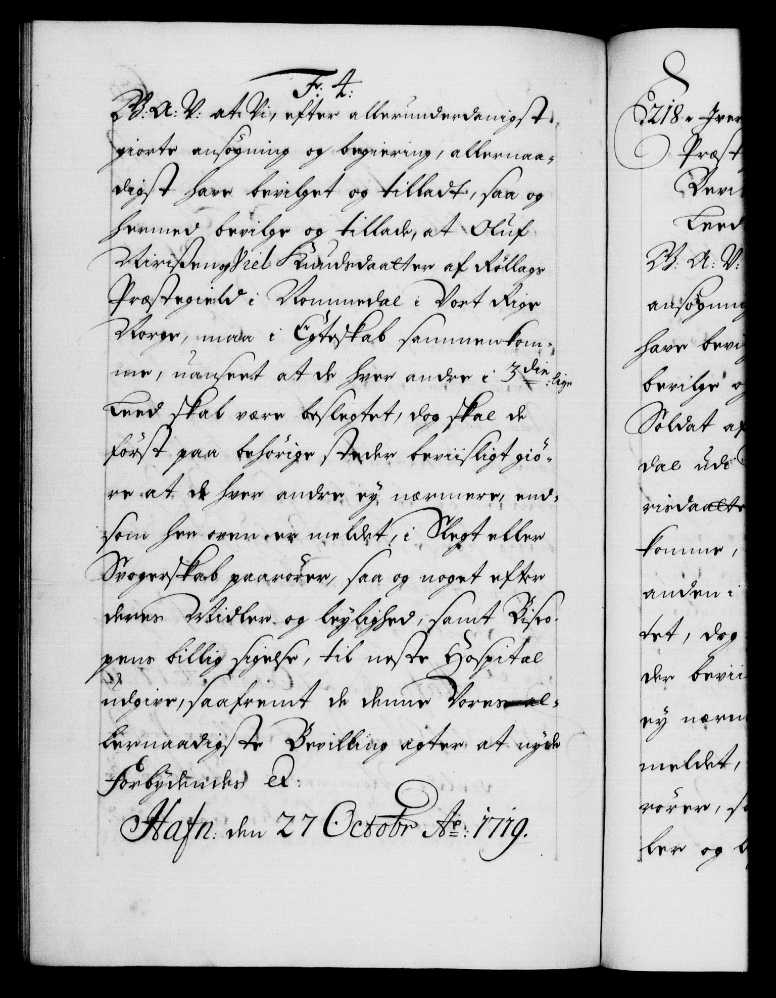 Danske Kanselli 1572-1799, AV/RA-EA-3023/F/Fc/Fca/Fcaa/L0022: Norske registre, 1716-1719, p. 620b