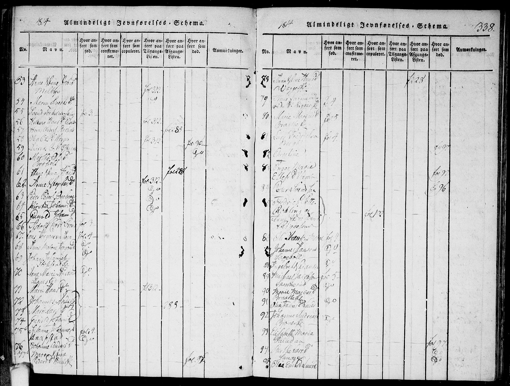 Hobøl prestekontor Kirkebøker, SAO/A-2002/F/Fa/L0002: Parish register (official) no. I 2, 1814-1841, p. 338