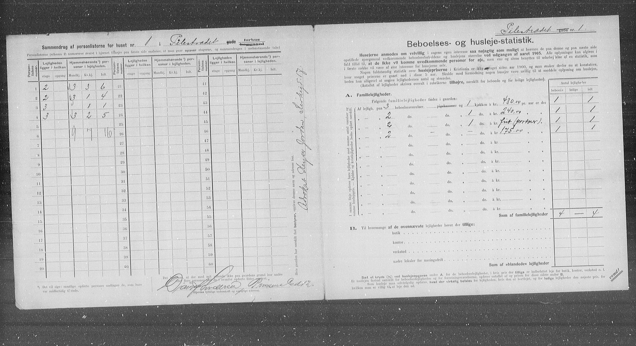 OBA, Municipal Census 1905 for Kristiania, 1905, p. 41456