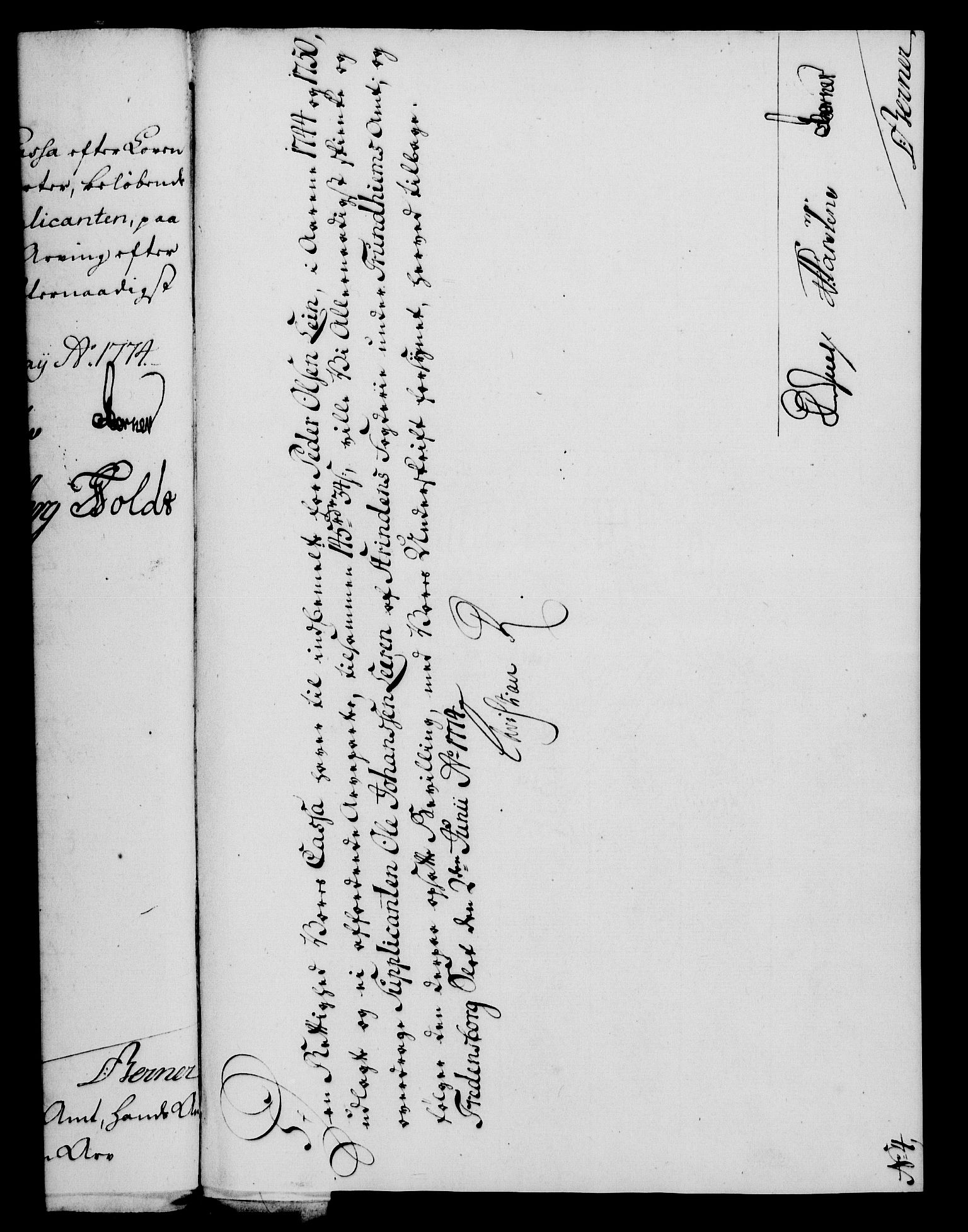Rentekammeret, Kammerkanselliet, RA/EA-3111/G/Gf/Gfa/L0056: Norsk relasjons- og resolusjonsprotokoll (merket RK 52.56), 1774, p. 98