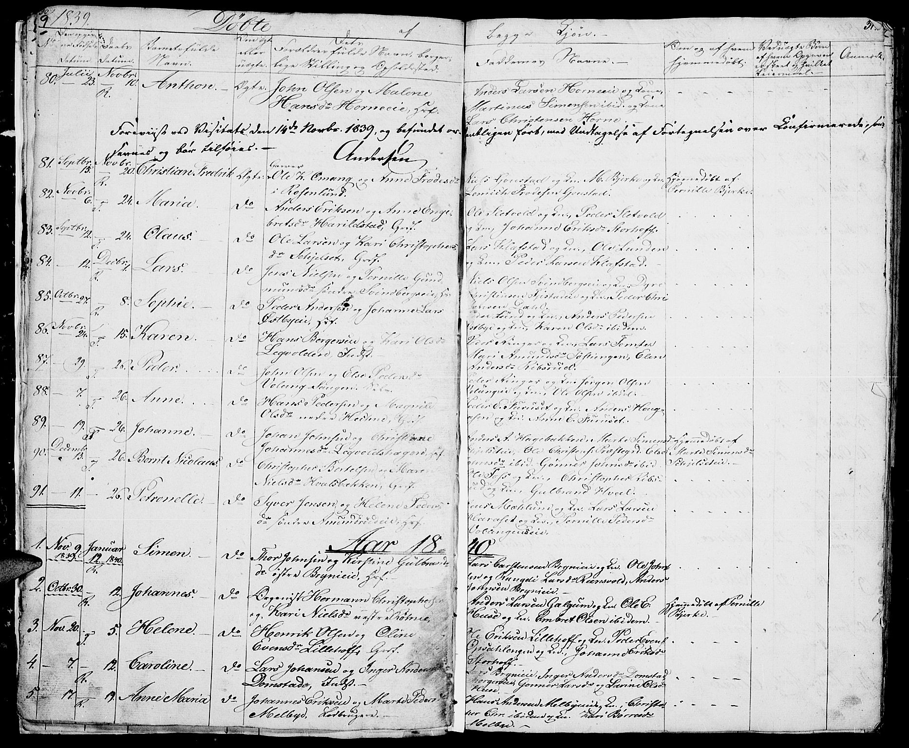 Romedal prestekontor, SAH/PREST-004/L/L0008: Parish register (copy) no. 8, 1837-1844, p. 9