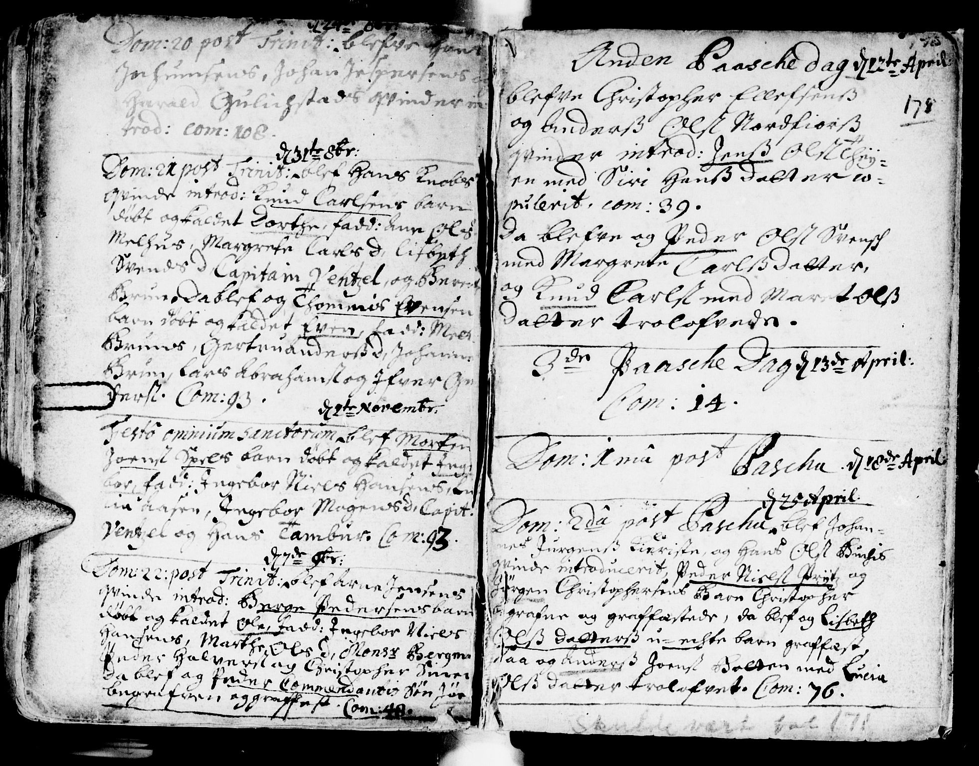 Ministerialprotokoller, klokkerbøker og fødselsregistre - Sør-Trøndelag, SAT/A-1456/681/L0923: Parish register (official) no. 681A01, 1691-1700, p. 178