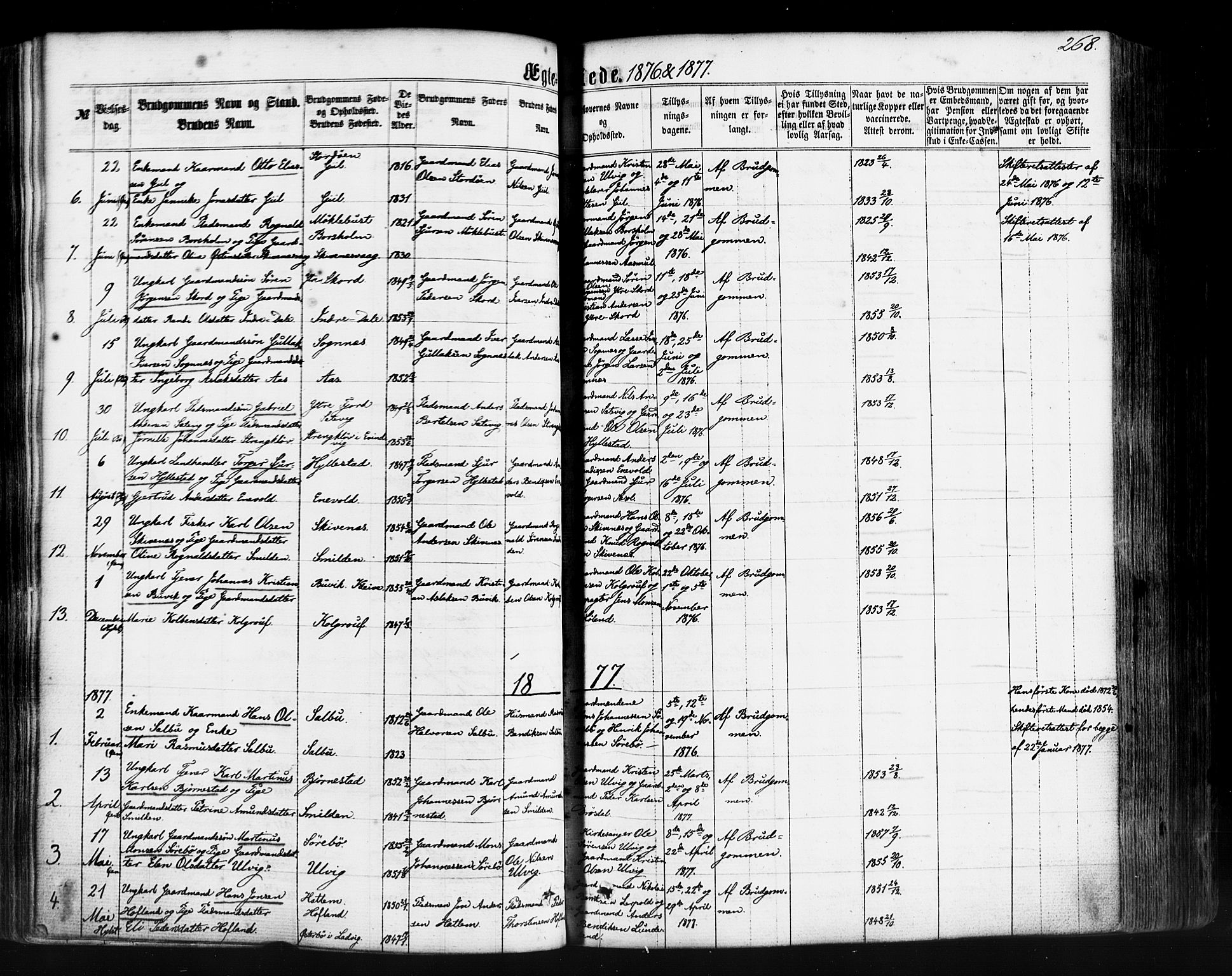 Hyllestad sokneprestembete, SAB/A-80401: Parish register (official) no. A 1, 1861-1886, p. 268