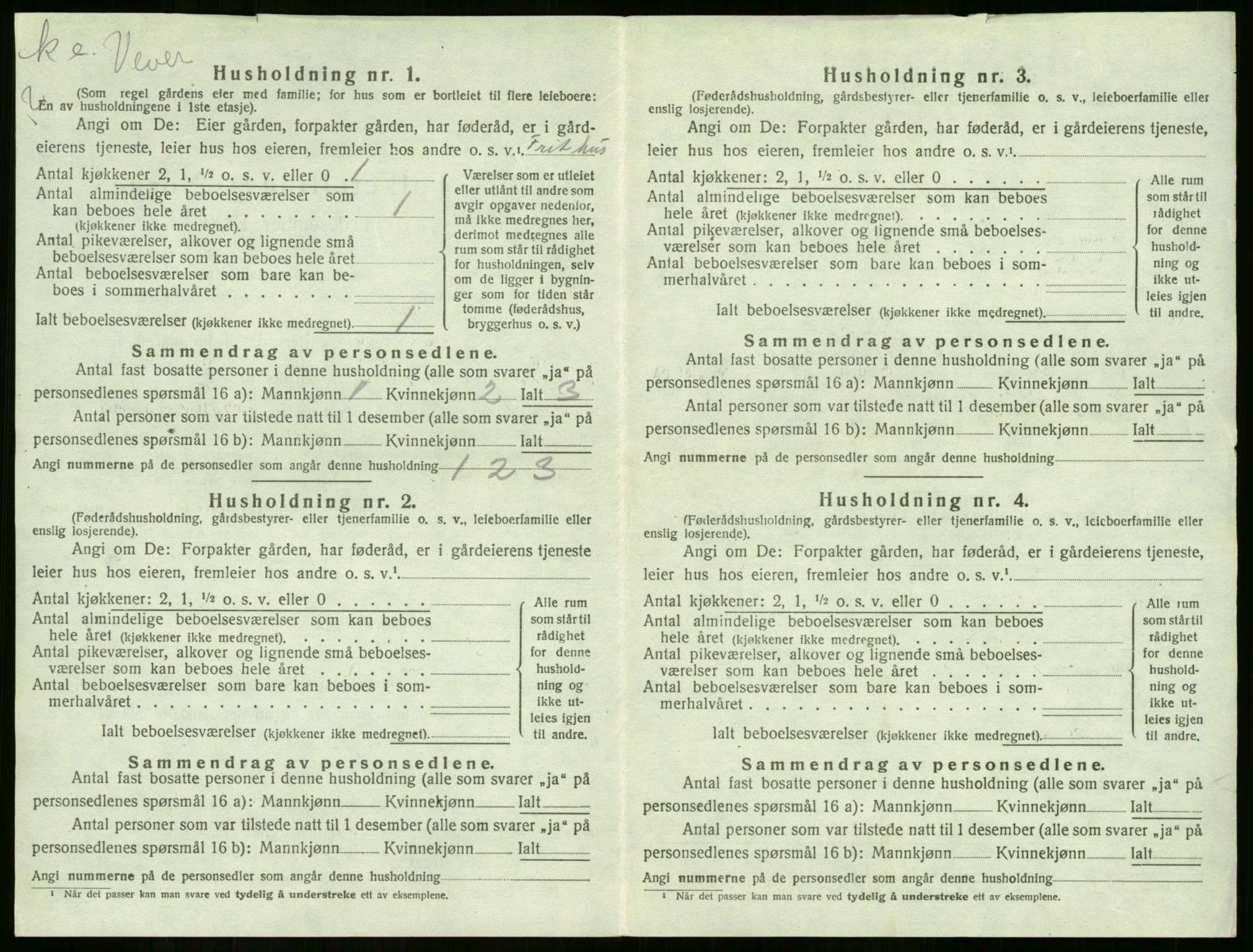 SAKO, 1920 census for Lier, 1920, p. 2607