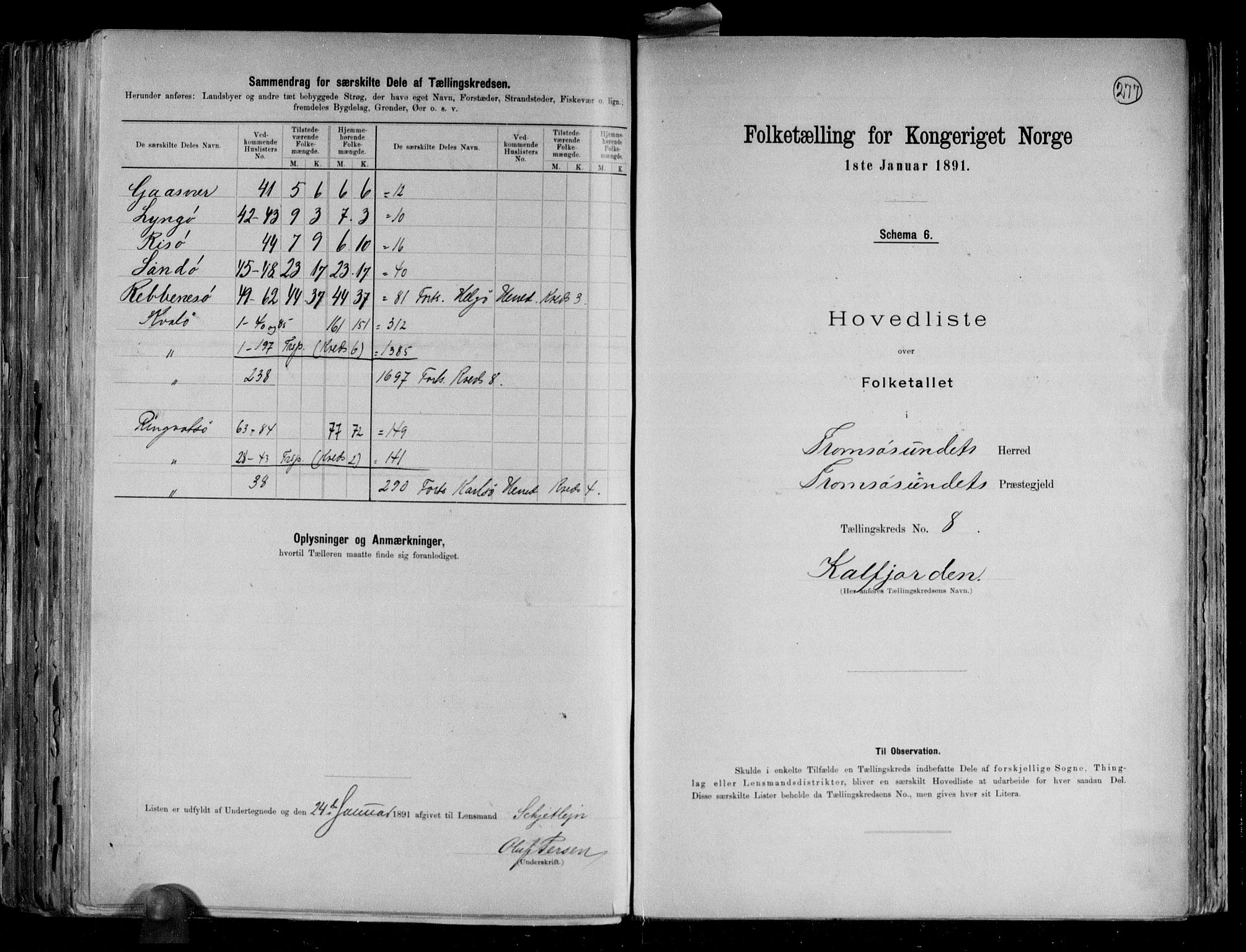 RA, 1891 census for 1934 Tromsøysund, 1891, p. 19