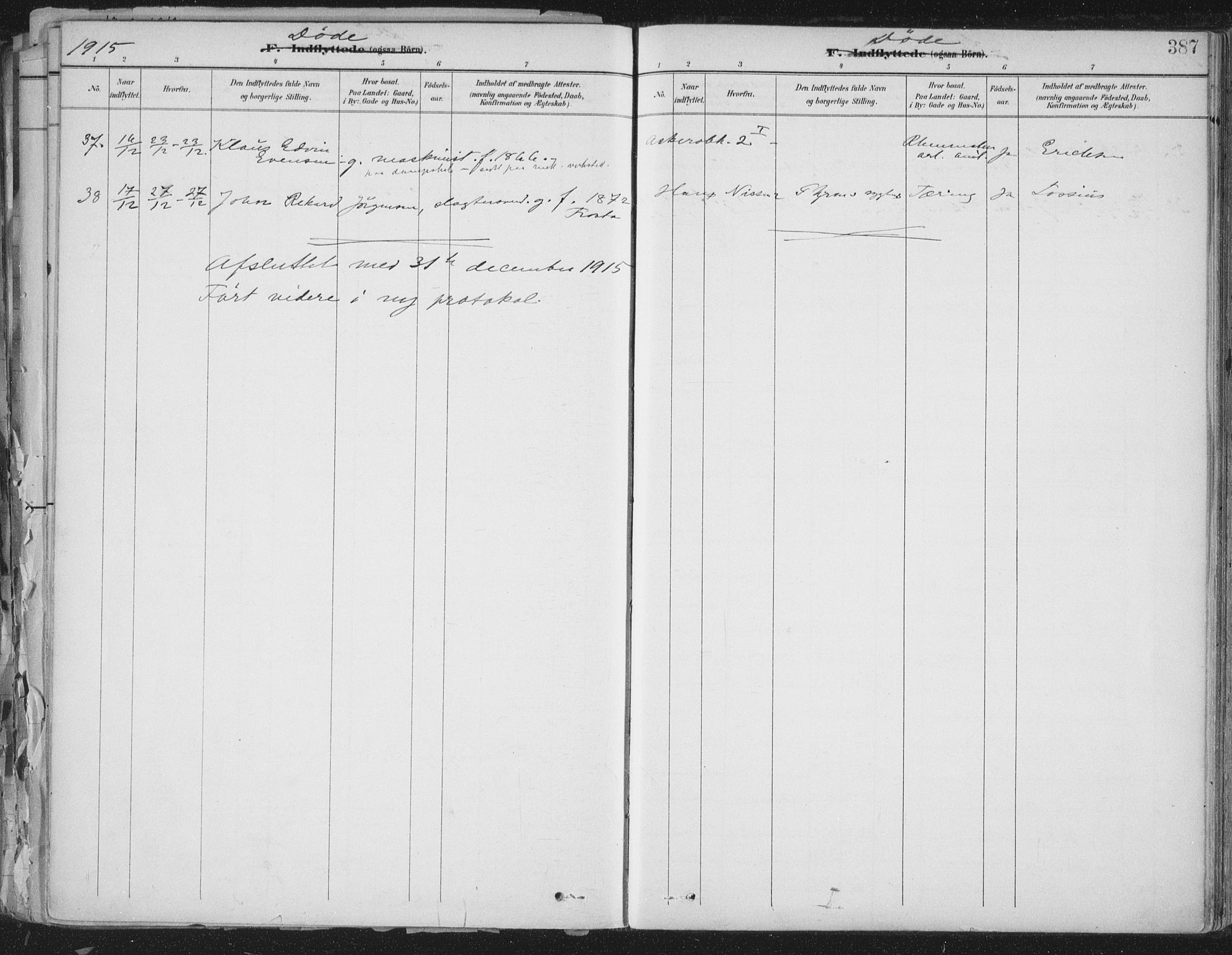 Ministerialprotokoller, klokkerbøker og fødselsregistre - Sør-Trøndelag, SAT/A-1456/603/L0167: Parish register (official) no. 603A06, 1896-1932, p. 387