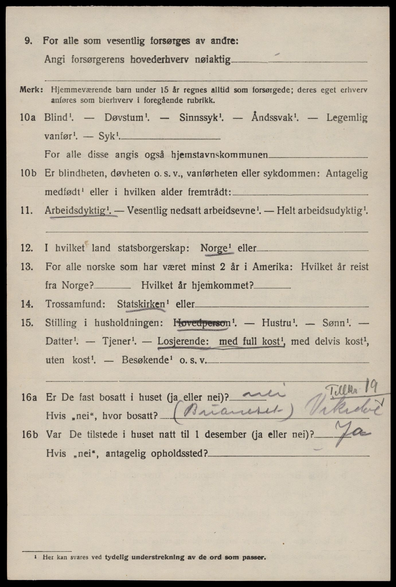 SAST, 1920 census for Vikedal, 1920, p. 5300