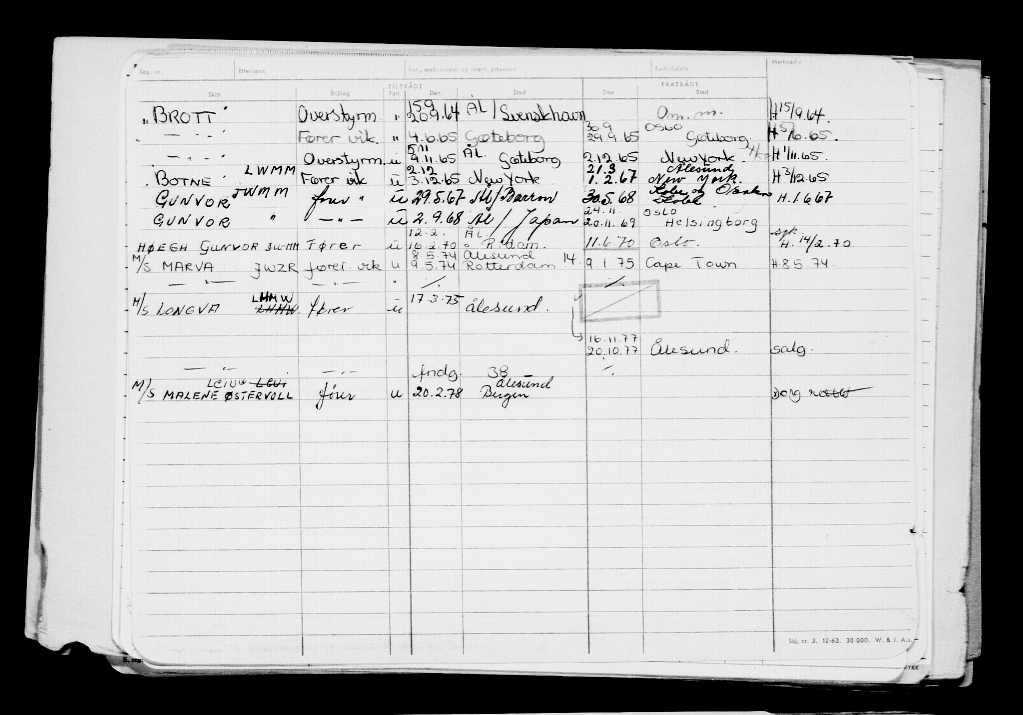 Direktoratet for sjømenn, AV/RA-S-3545/G/Gb/L0213: Hovedkort, 1922, p. 159