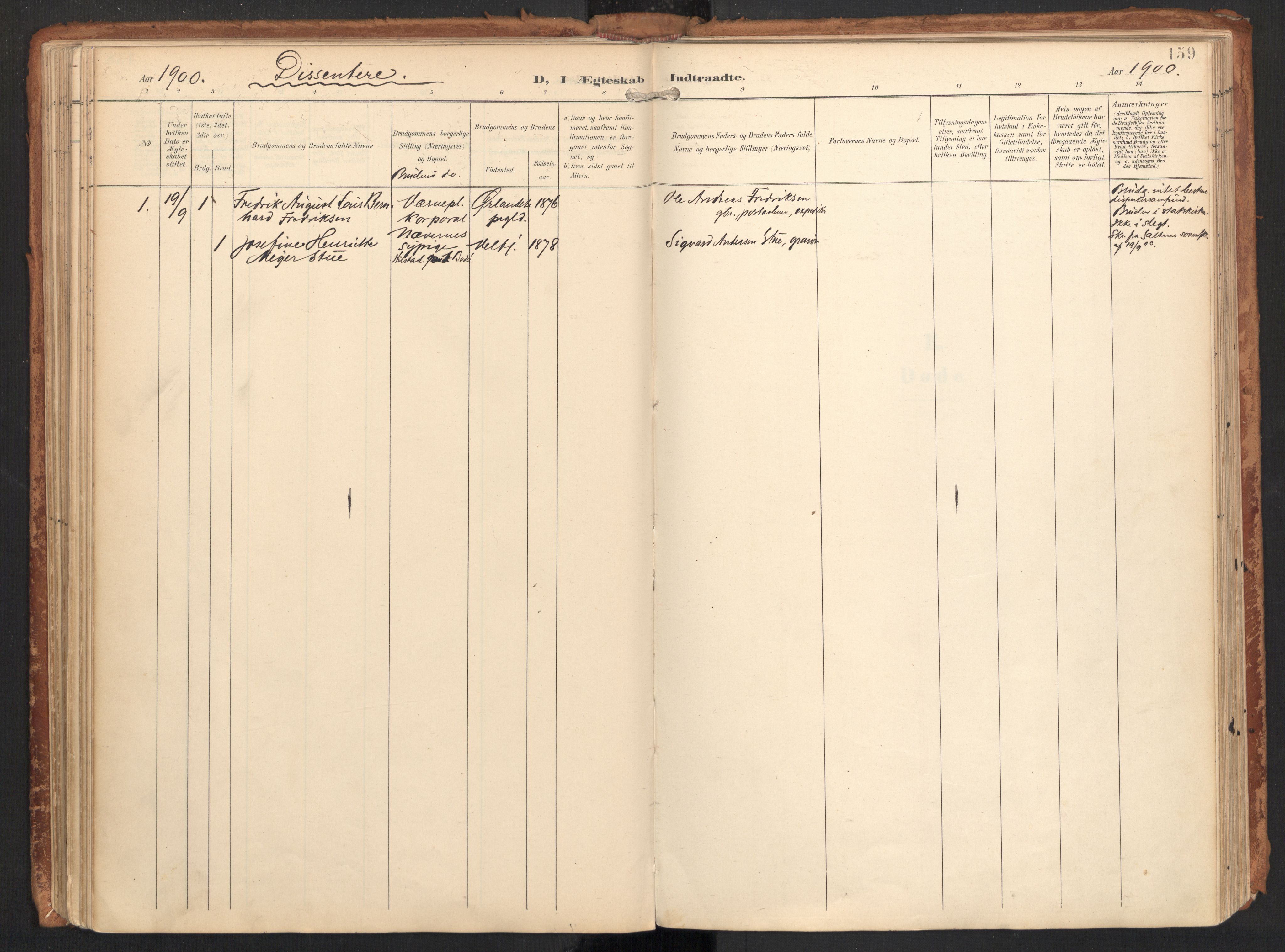 Ministerialprotokoller, klokkerbøker og fødselsregistre - Nordland, SAT/A-1459/814/L0227: Parish register (official) no. 814A08, 1899-1920, p. 159