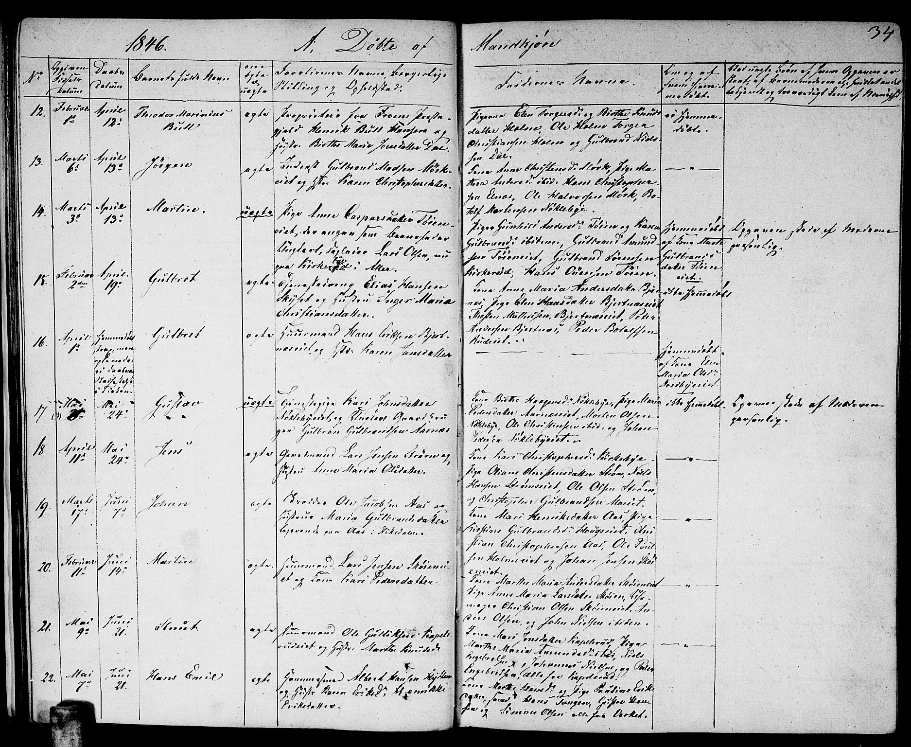 Nittedal prestekontor Kirkebøker, AV/SAO-A-10365a/F/Fa/L0004: Parish register (official) no. I 4, 1836-1849, p. 34