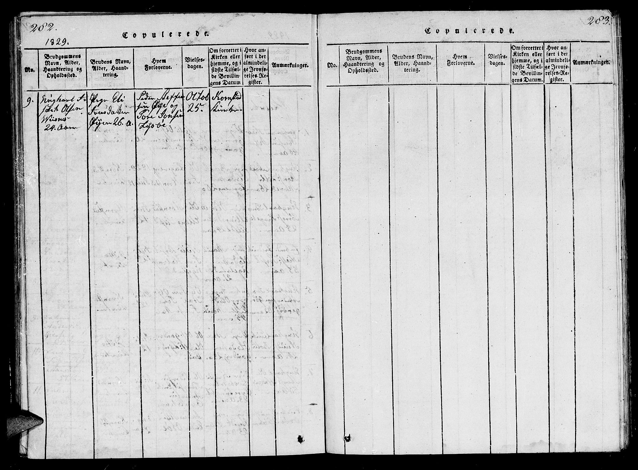 Ministerialprotokoller, klokkerbøker og fødselsregistre - Møre og Romsdal, SAT/A-1454/570/L0831: Parish register (official) no. 570A05, 1819-1829, p. 282-283