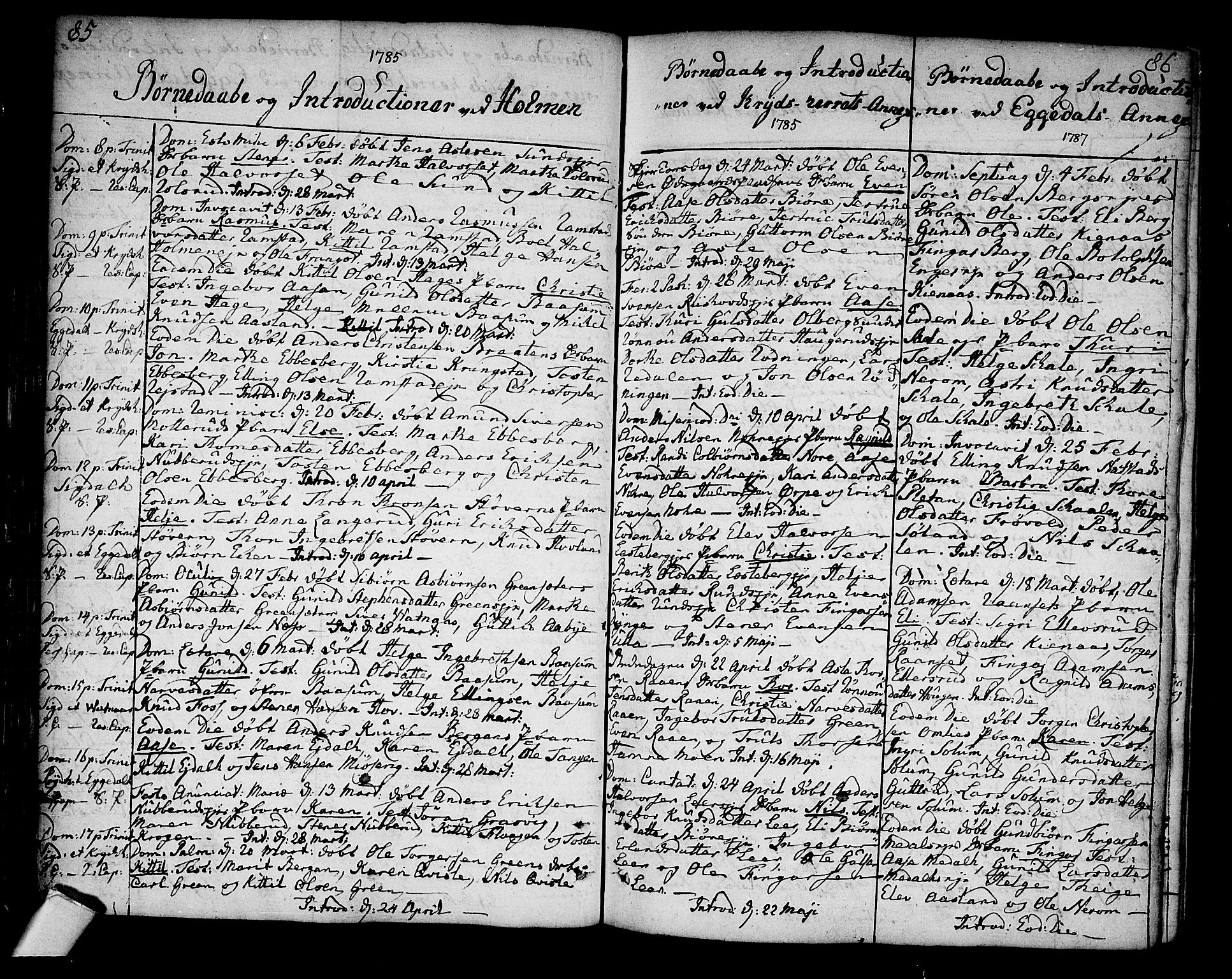 Sigdal kirkebøker, SAKO/A-245/F/Fa/L0002: Parish register (official) no. I 2, 1778-1792, p. 85-86