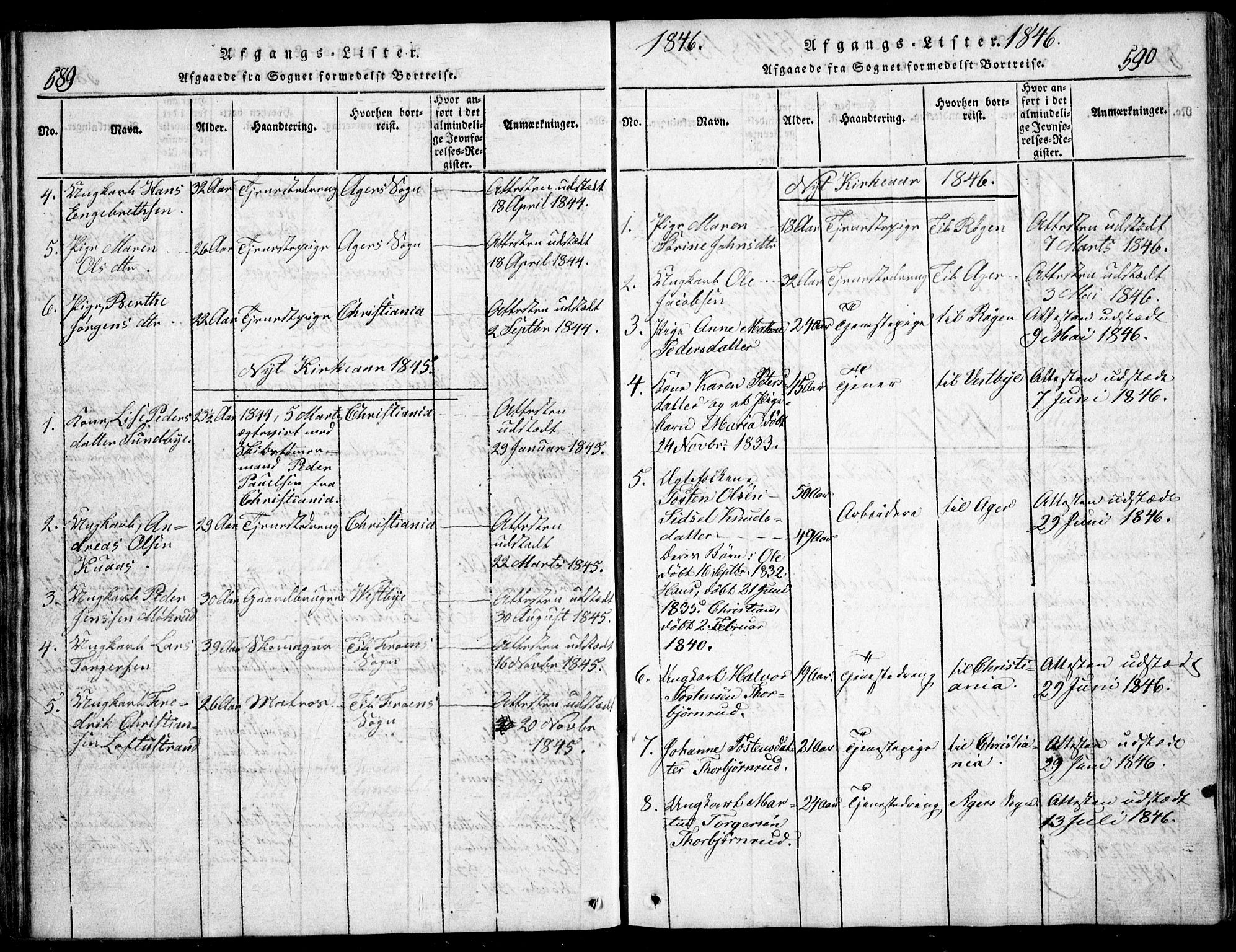 Nesodden prestekontor Kirkebøker, AV/SAO-A-10013/G/Ga/L0001: Parish register (copy) no. I 1, 1814-1847, p. 589-590