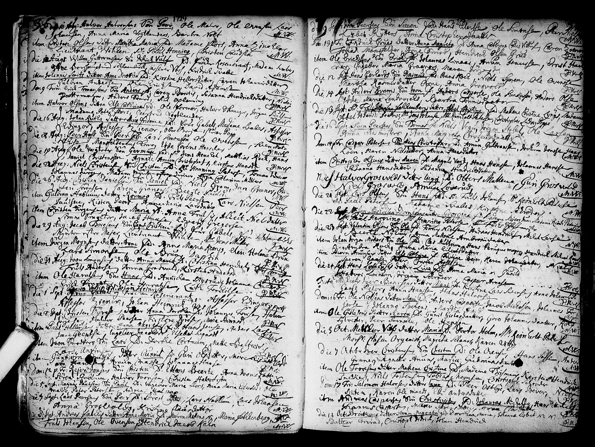 Kongsberg kirkebøker, AV/SAKO-A-22/F/Fa/L0002: Parish register (official) no. I 2, 1721-1743, p. 36-37