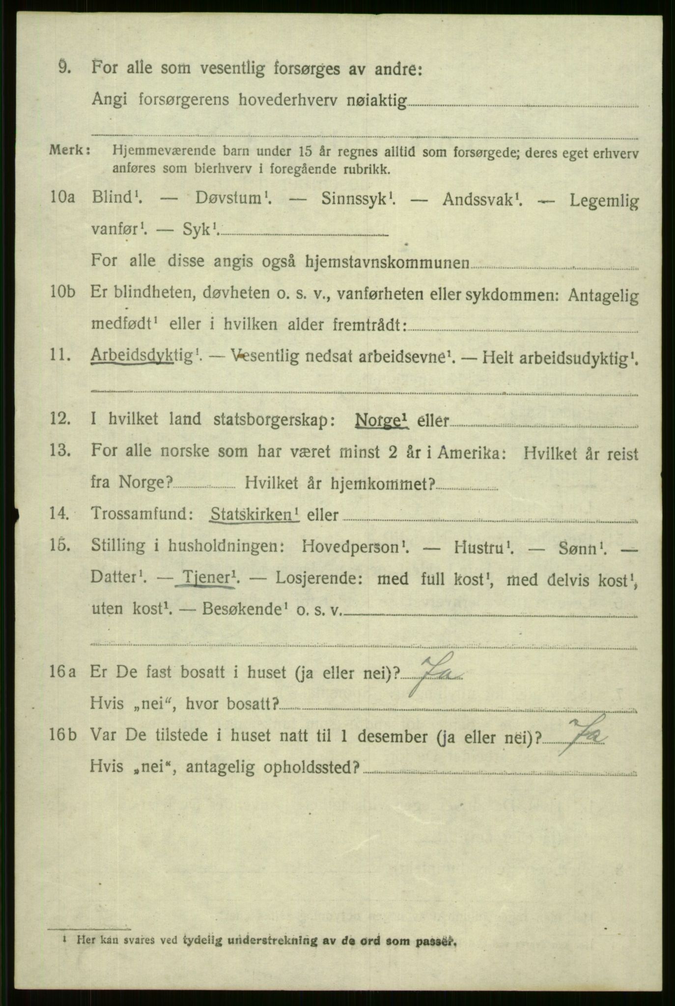 SAB, 1920 census for Voss, 1920, p. 16056