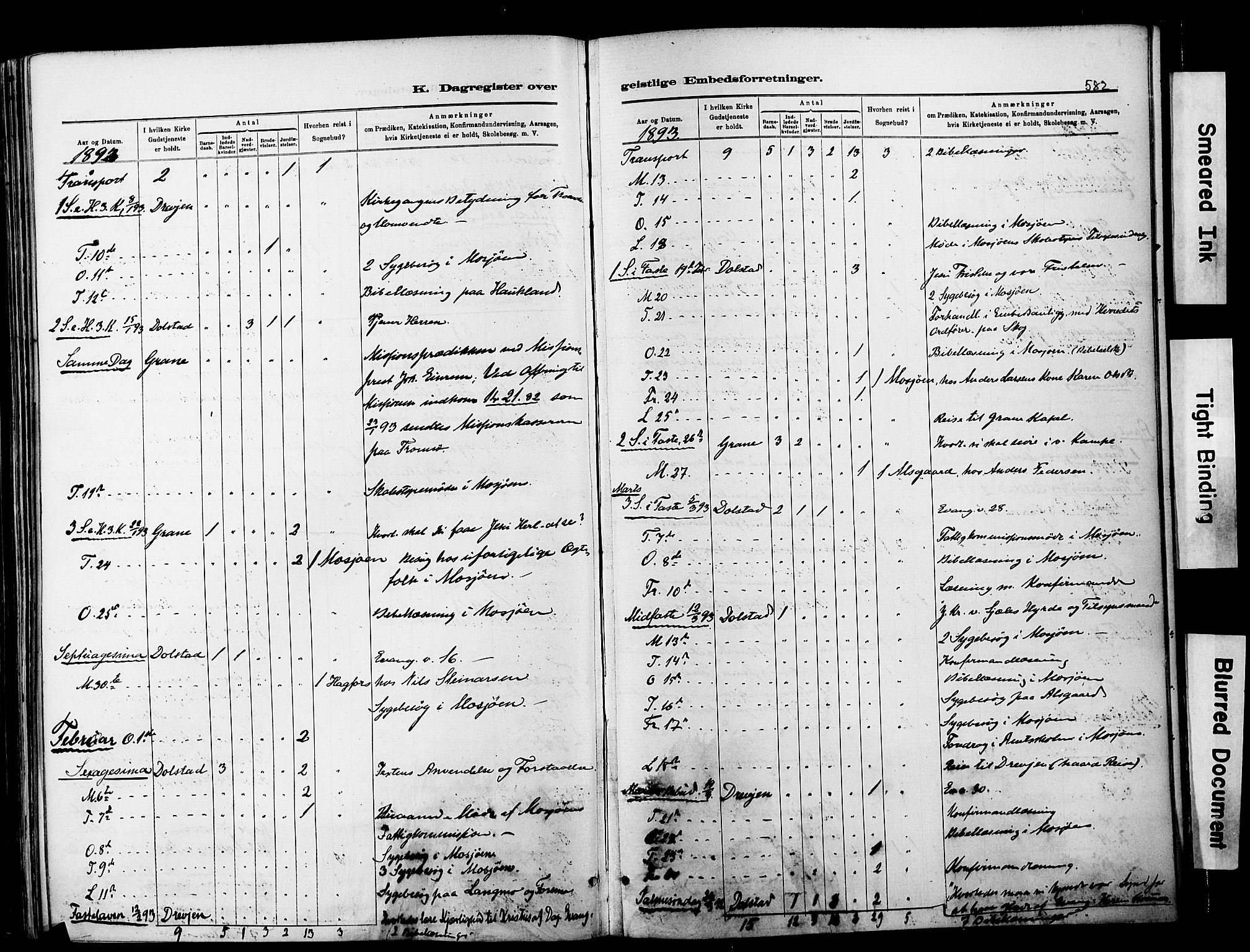 Ministerialprotokoller, klokkerbøker og fødselsregistre - Nordland, AV/SAT-A-1459/820/L0295: Parish register (official) no. 820A16, 1880-1896, p. 582