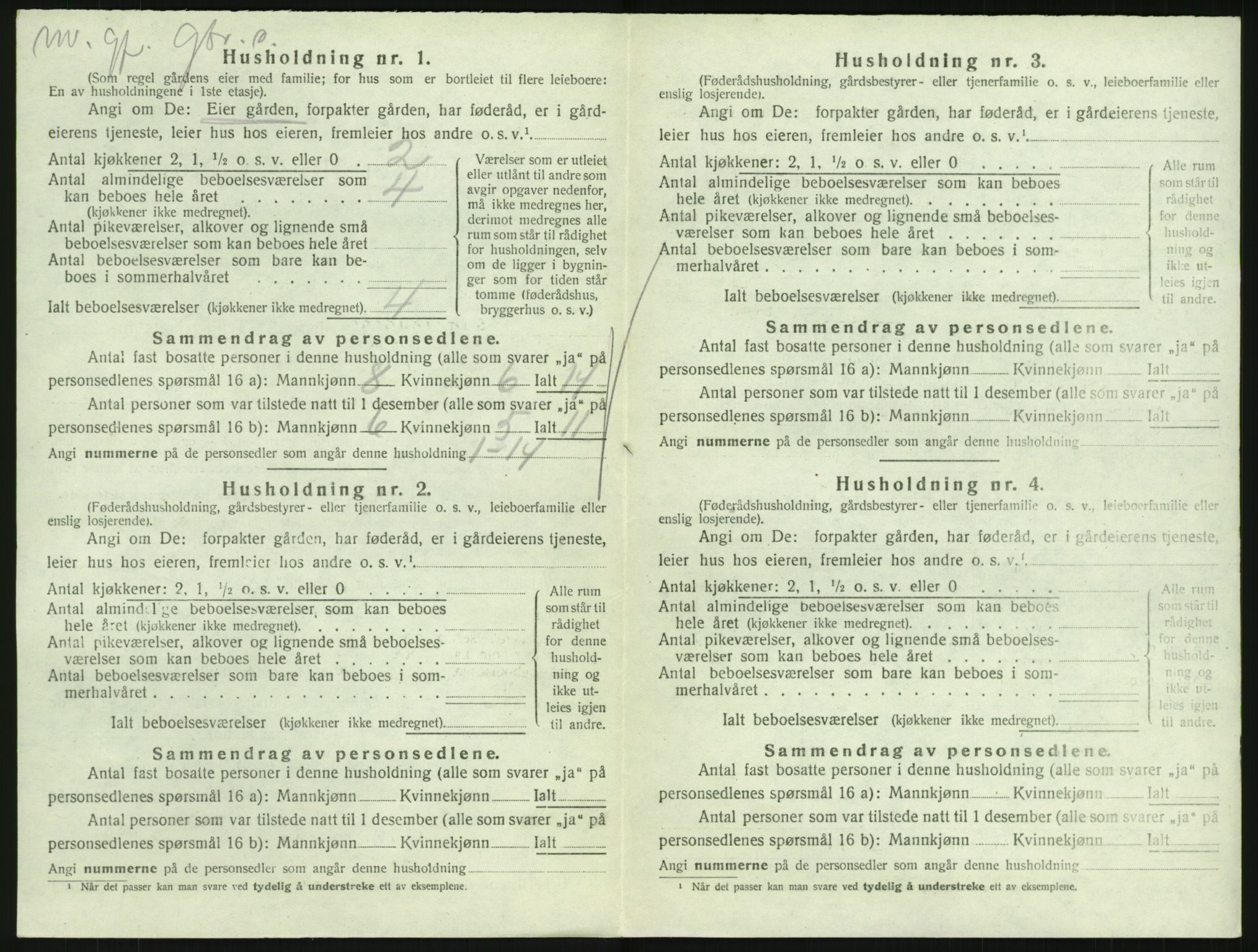 SAKO, 1920 census for Hedrum, 1920, p. 1144