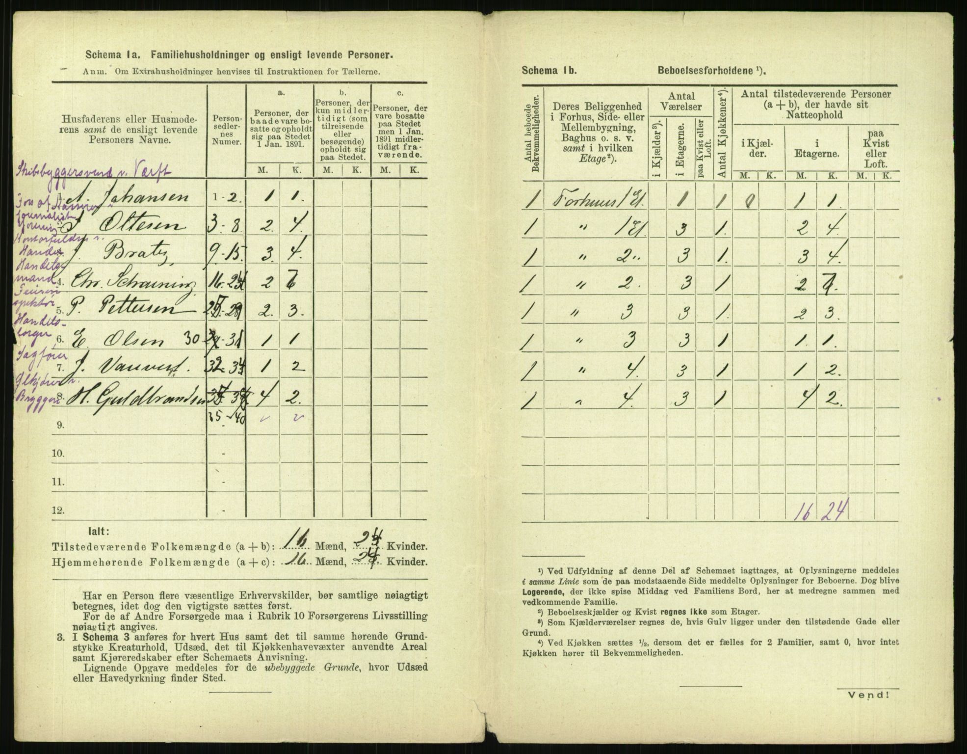 RA, 1891 census for 0301 Kristiania, 1891, p. 124811