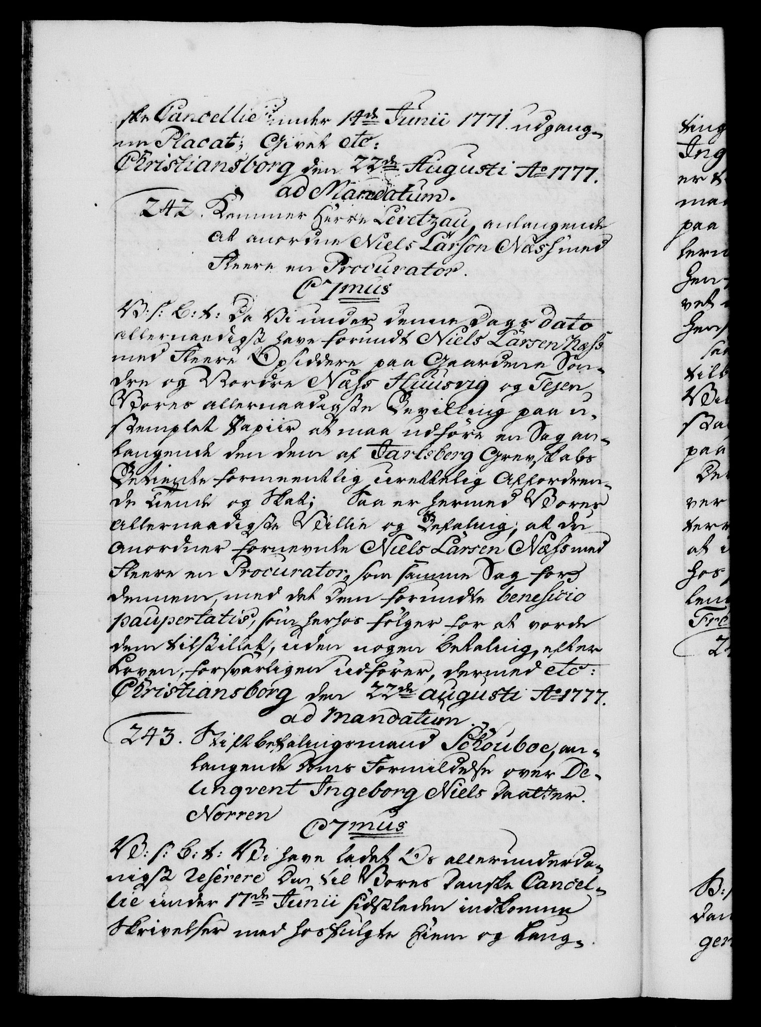 Danske Kanselli 1572-1799, AV/RA-EA-3023/F/Fc/Fca/Fcab/L0042: Norske tegnelser, 1777-1781, p. 131b