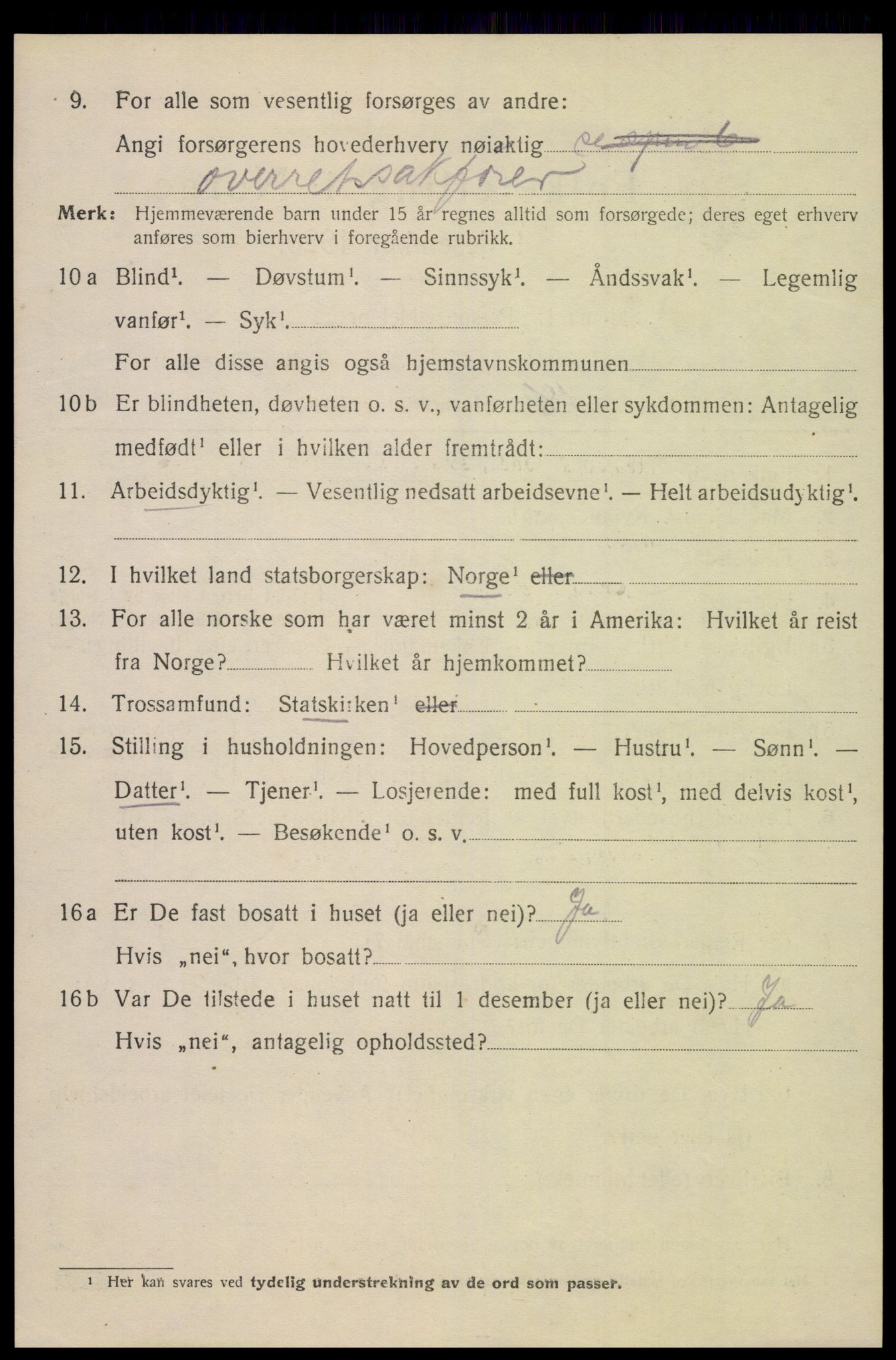 SAK, 1920 census for Flekkefjord, 1920, p. 3787