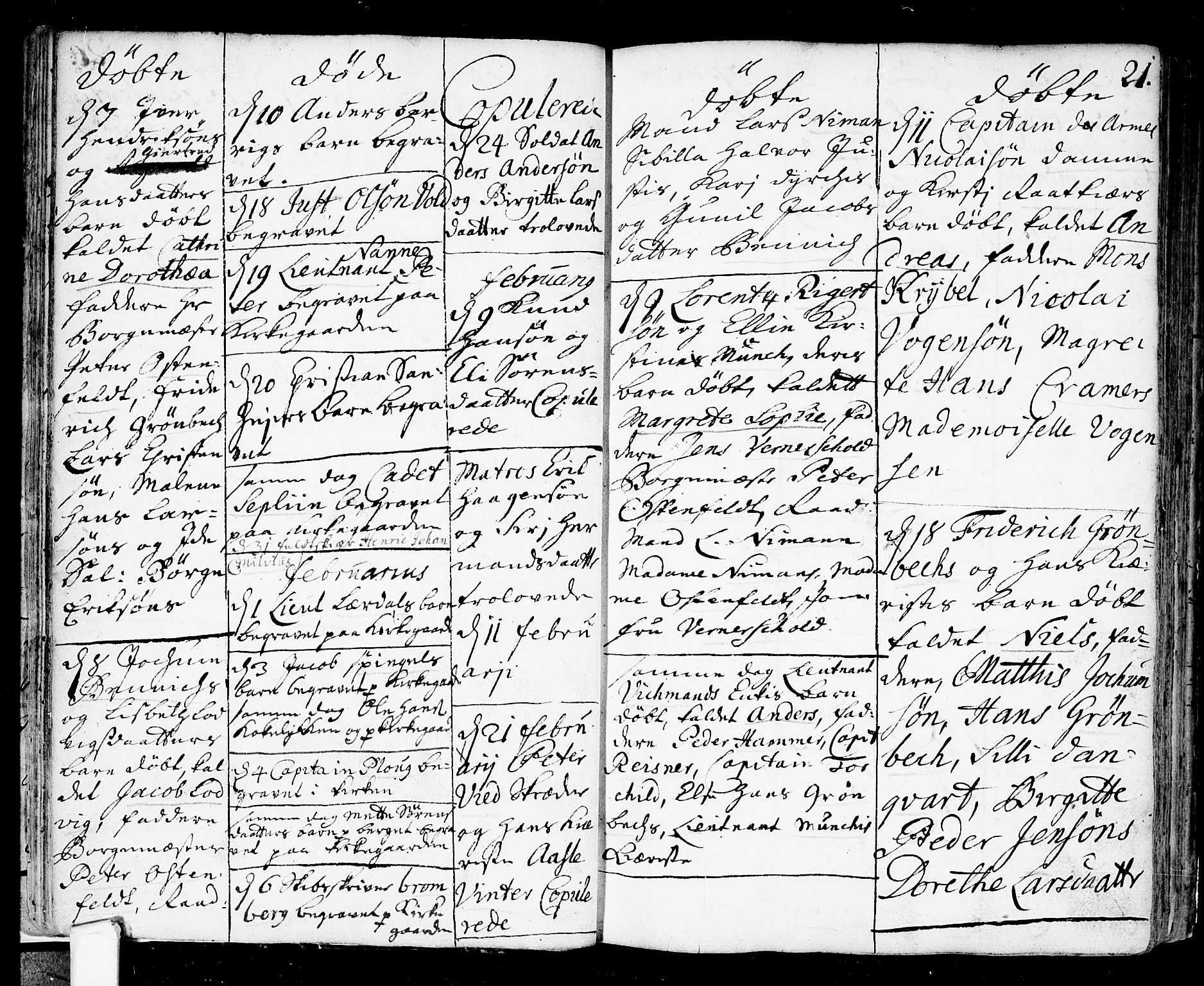 Fredrikstad prestekontor Kirkebøker, SAO/A-11082/F/Fa/L0001: Parish register (official) no. 1, 1717-1731, p. 21