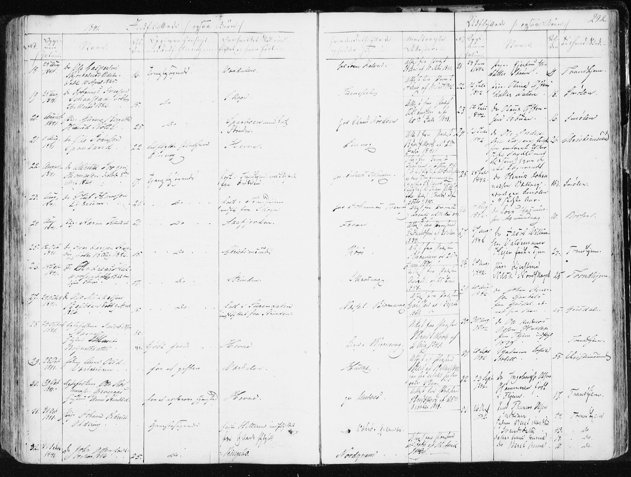Ministerialprotokoller, klokkerbøker og fødselsregistre - Sør-Trøndelag, SAT/A-1456/634/L0528: Parish register (official) no. 634A04, 1827-1842, p. 292