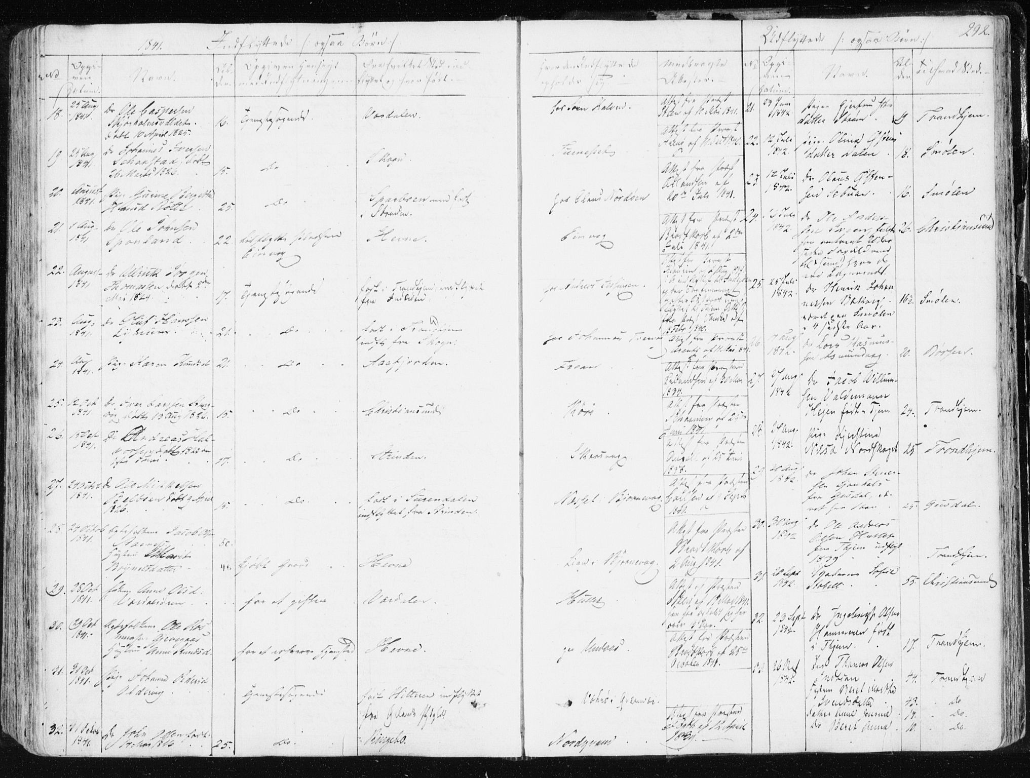 Ministerialprotokoller, klokkerbøker og fødselsregistre - Sør-Trøndelag, AV/SAT-A-1456/634/L0528: Parish register (official) no. 634A04, 1827-1842, p. 292