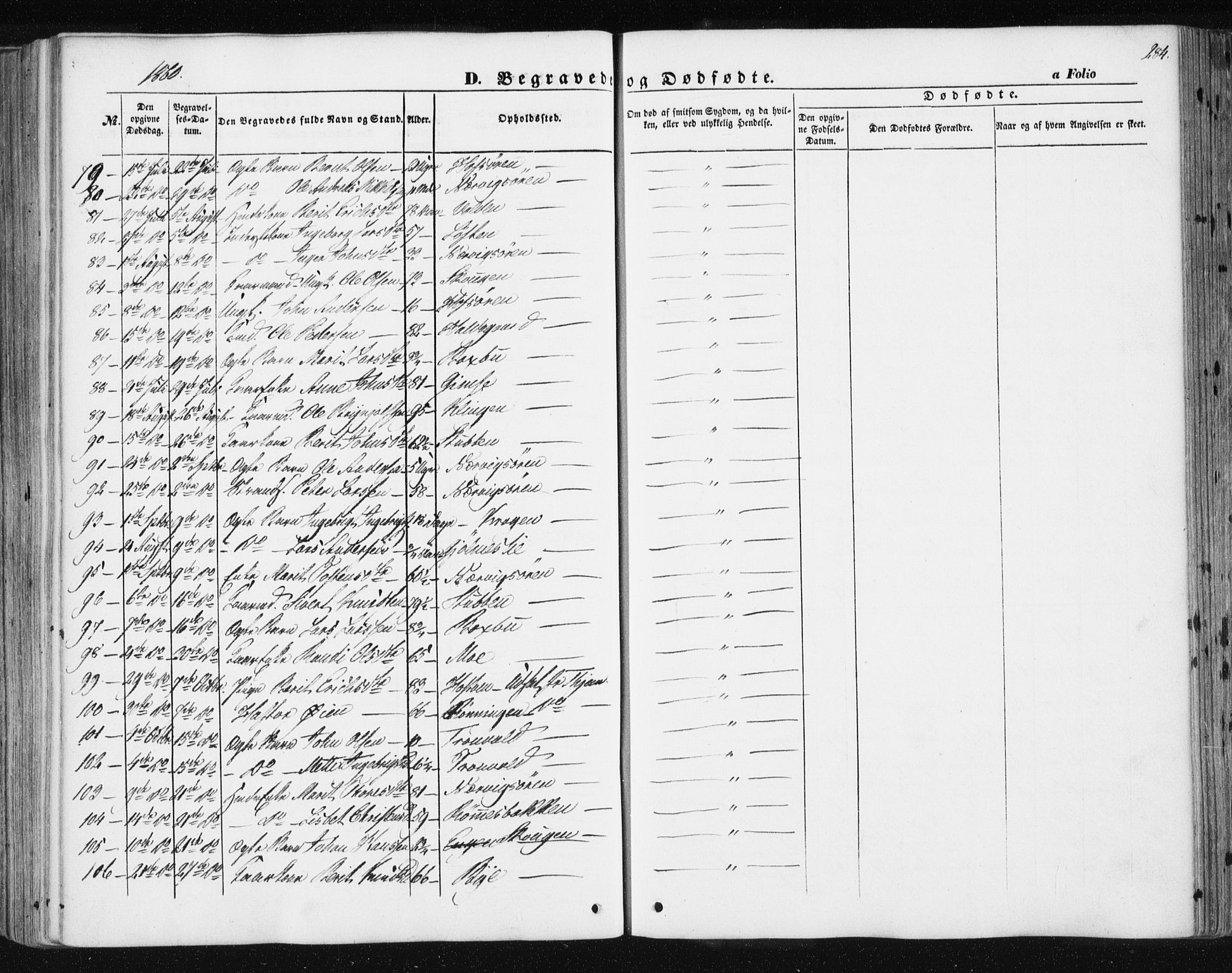 Ministerialprotokoller, klokkerbøker og fødselsregistre - Sør-Trøndelag, SAT/A-1456/668/L0806: Parish register (official) no. 668A06, 1854-1869, p. 284