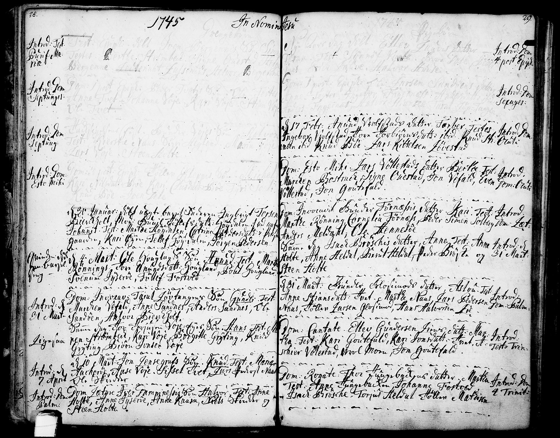 Drangedal kirkebøker, SAKO/A-258/F/Fa/L0001: Parish register (official) no. 1, 1697-1767, p. 28-29