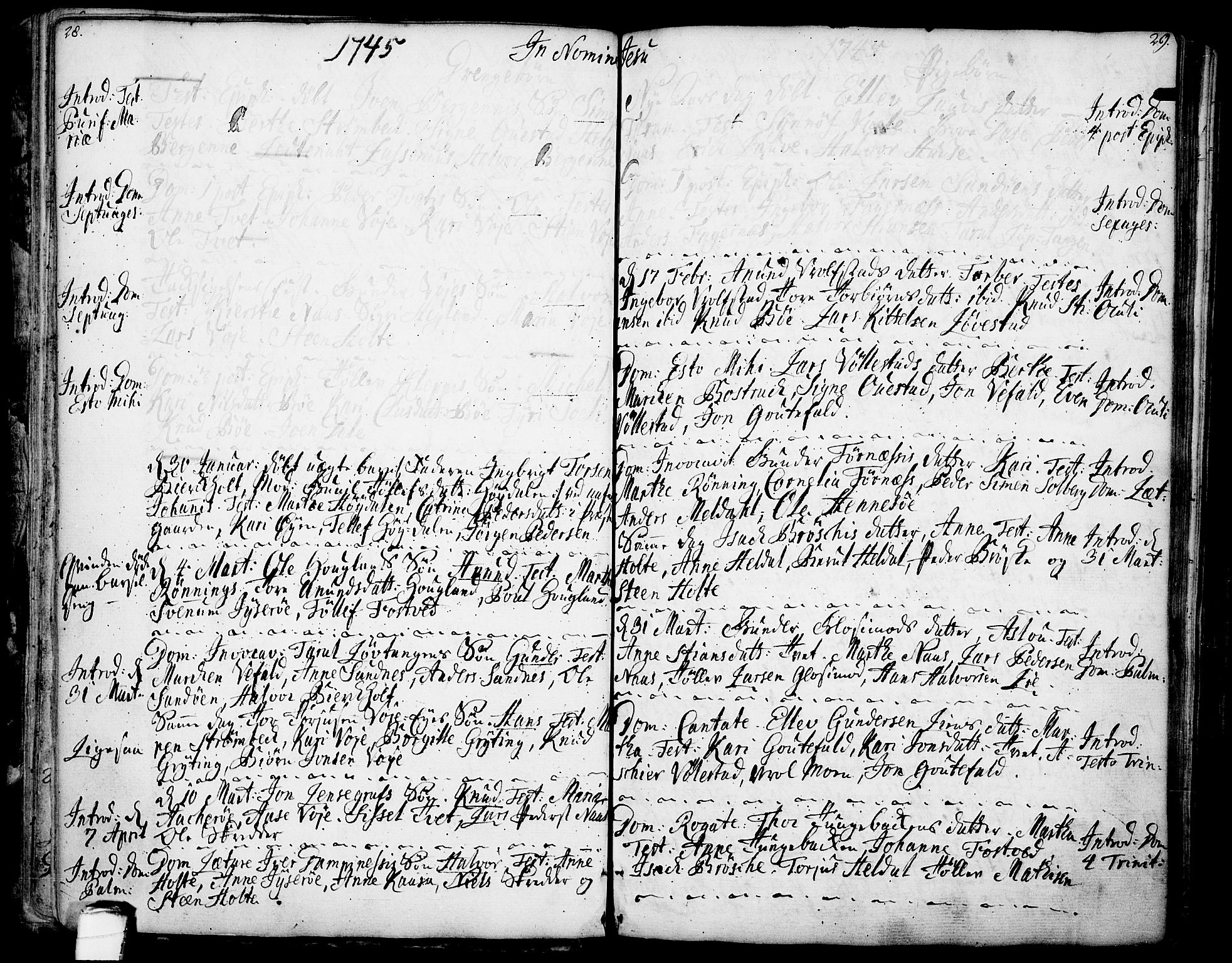 Drangedal kirkebøker, AV/SAKO-A-258/F/Fa/L0001: Parish register (official) no. 1, 1697-1767, p. 28-29