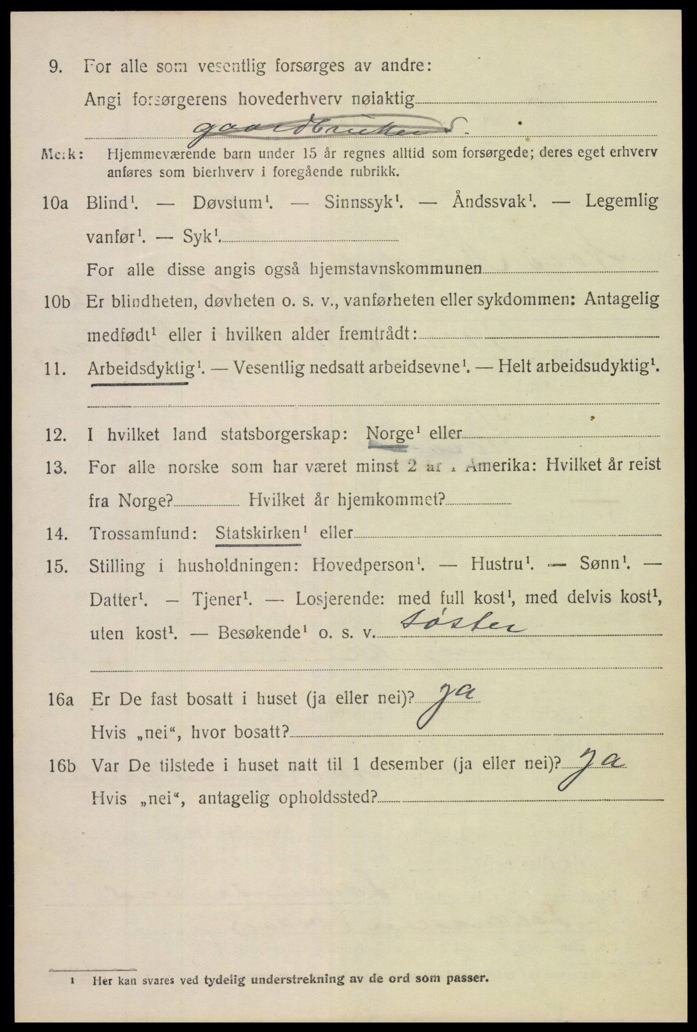 SAH, 1920 census for Nord-Aurdal, 1920, p. 5961