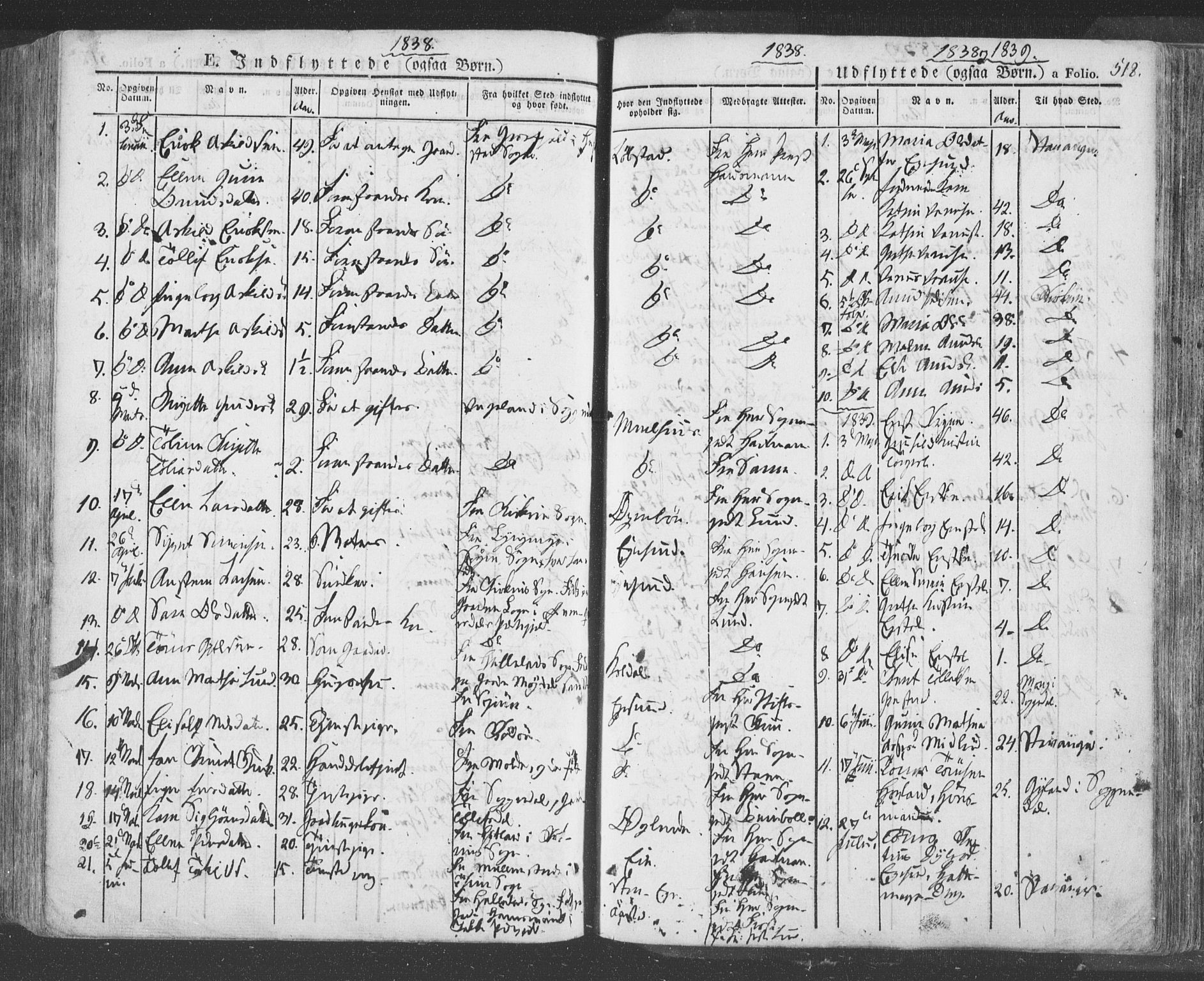 Eigersund sokneprestkontor, SAST/A-101807/S08/L0009: Parish register (official) no. A 9, 1827-1850, p. 518