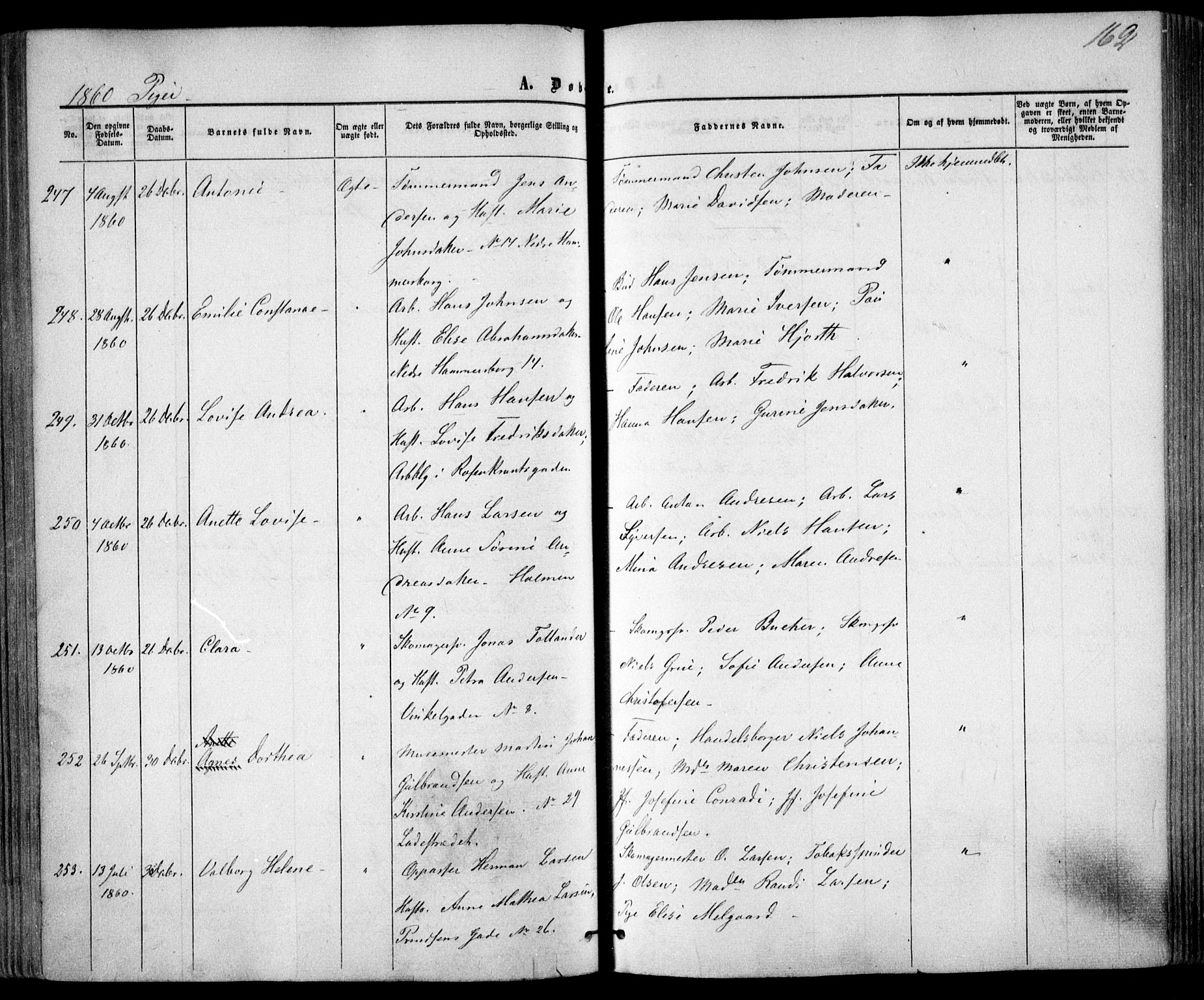 Trefoldighet prestekontor Kirkebøker, AV/SAO-A-10882/F/Fa/L0001: Parish register (official) no. I 1, 1858-1863, p. 162