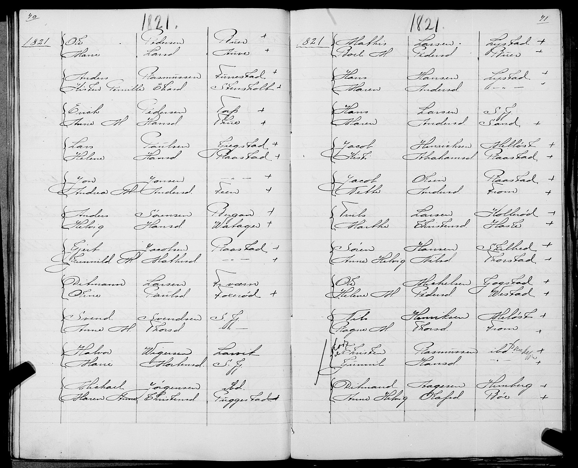 Sandar sokneprestkontor, SAKO/A-242/Y/Ya/L0006: Other parish register no. 1 /1, 1709-1871, p. 70-71