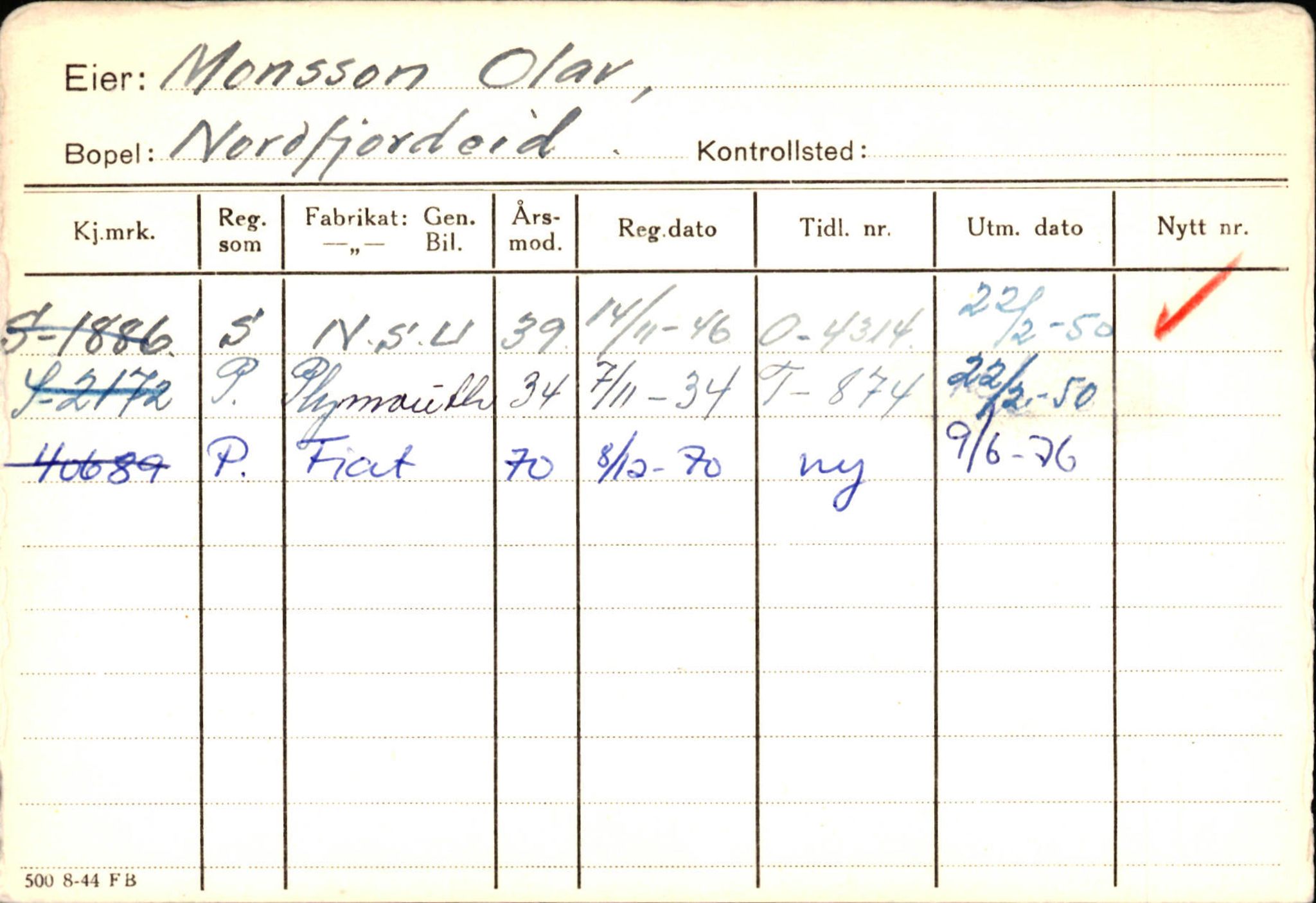 Statens vegvesen, Sogn og Fjordane vegkontor, AV/SAB-A-5301/4/F/L0129: Eigarregistrer Eid A-S, 1945-1975, p. 1650