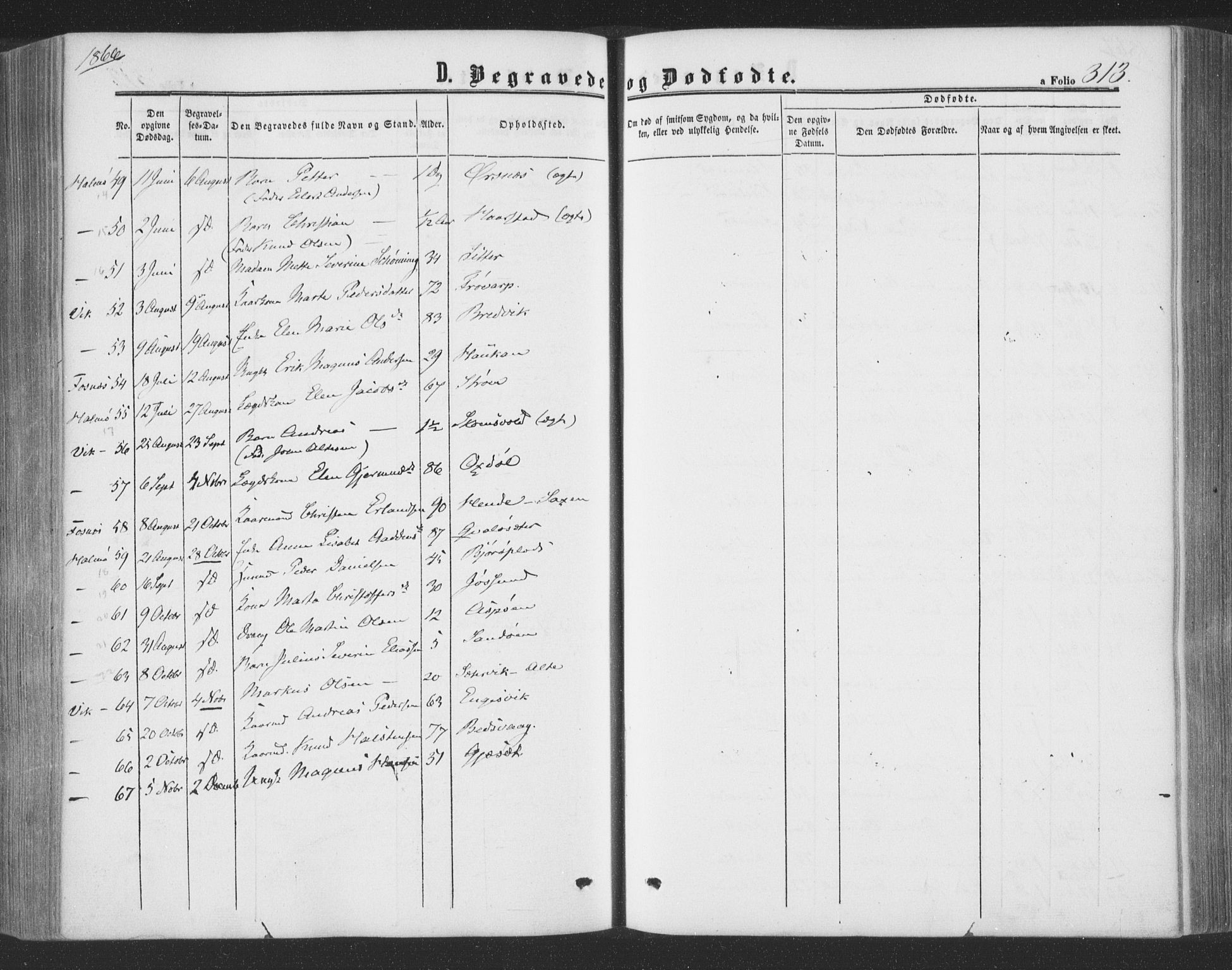 Ministerialprotokoller, klokkerbøker og fødselsregistre - Nord-Trøndelag, SAT/A-1458/773/L0615: Parish register (official) no. 773A06, 1857-1870, p. 313