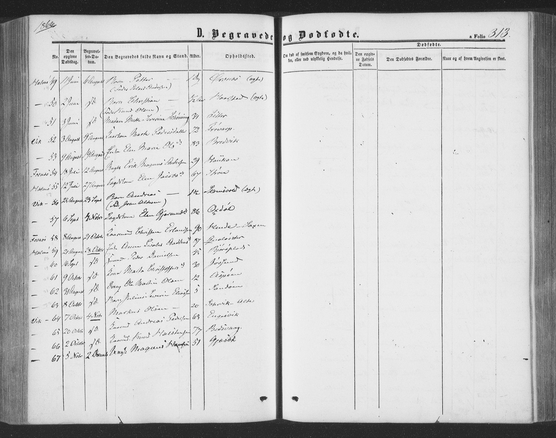 Ministerialprotokoller, klokkerbøker og fødselsregistre - Nord-Trøndelag, AV/SAT-A-1458/773/L0615: Parish register (official) no. 773A06, 1857-1870, p. 313