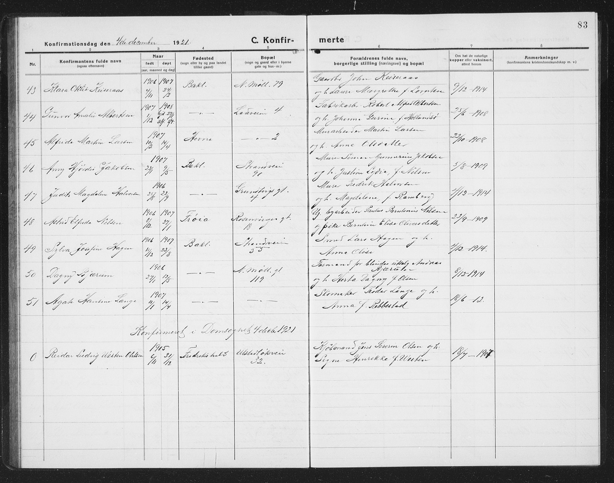 Ministerialprotokoller, klokkerbøker og fødselsregistre - Sør-Trøndelag, AV/SAT-A-1456/605/L0258: Parish register (copy) no. 605C05, 1918-1930, p. 83