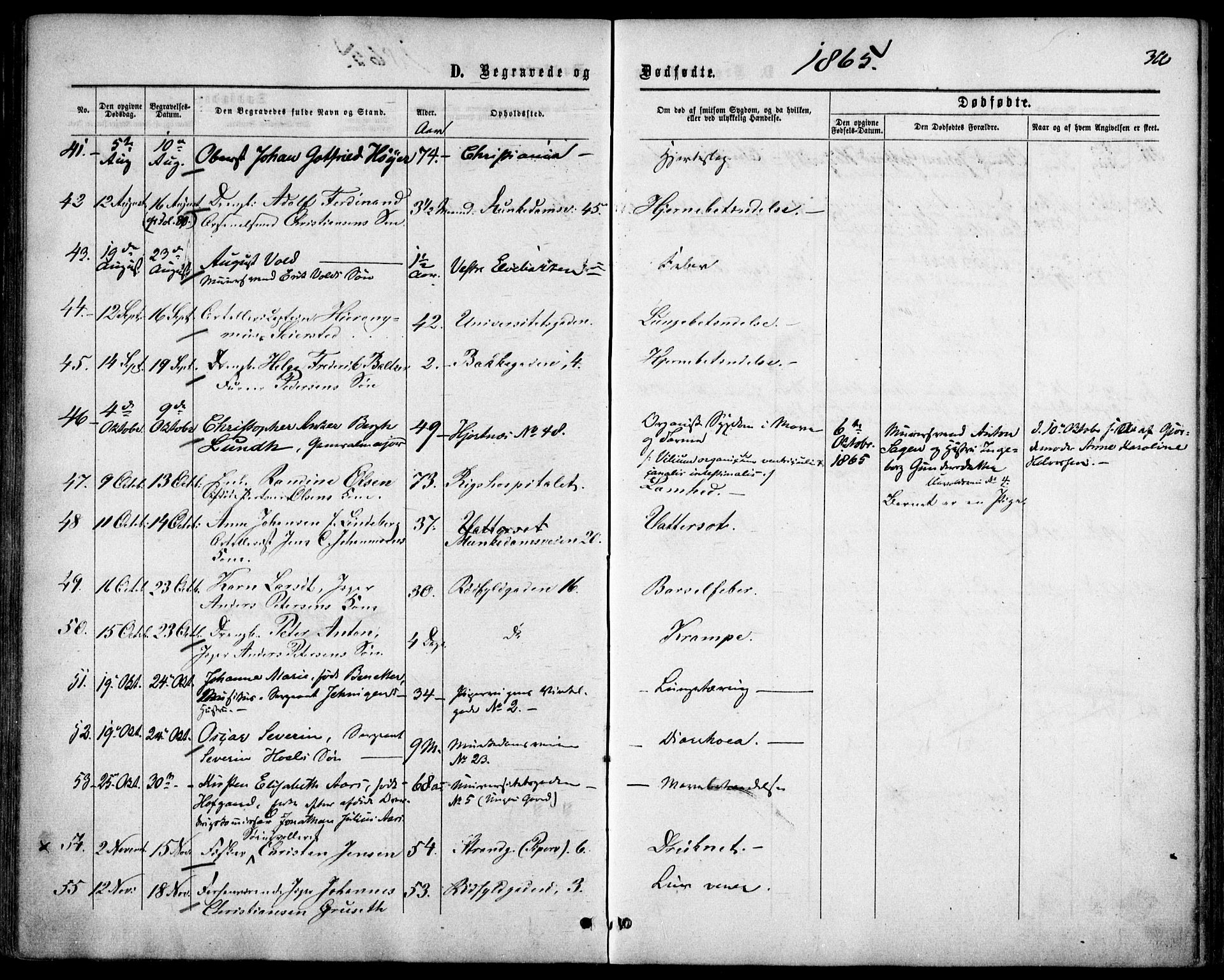 Garnisonsmenigheten Kirkebøker, AV/SAO-A-10846/F/Fa/L0010: Parish register (official) no. 10, 1859-1869, p. 310