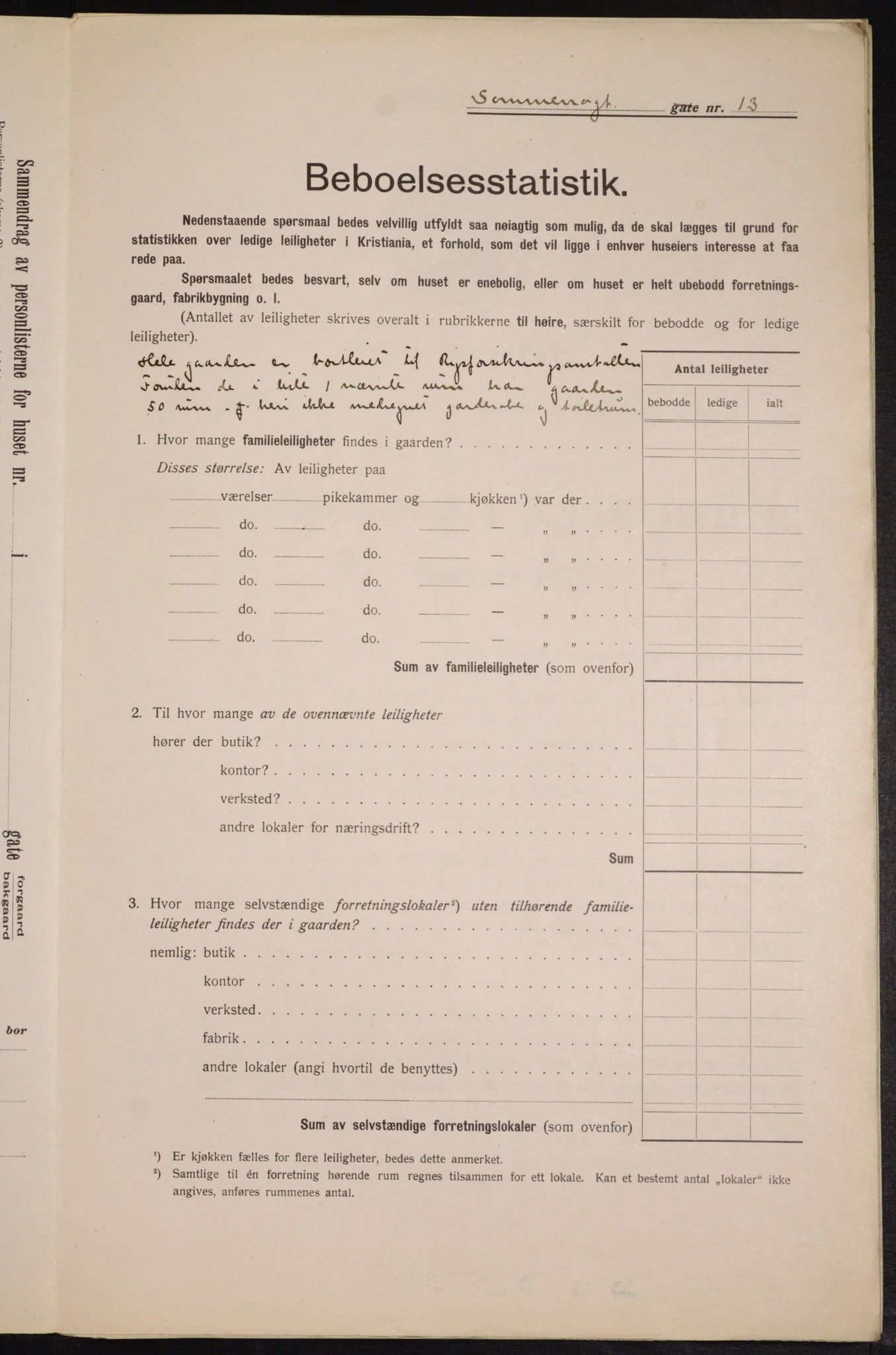 OBA, Municipal Census 1913 for Kristiania, 1913, p. 99747