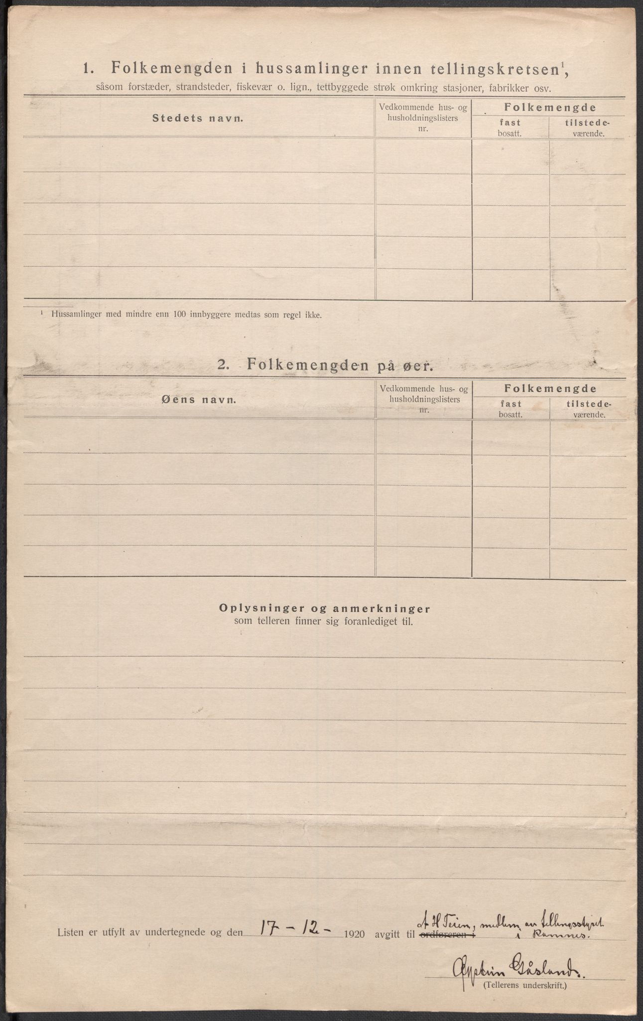 SAKO, 1920 census for Ramnes, 1920, p. 24