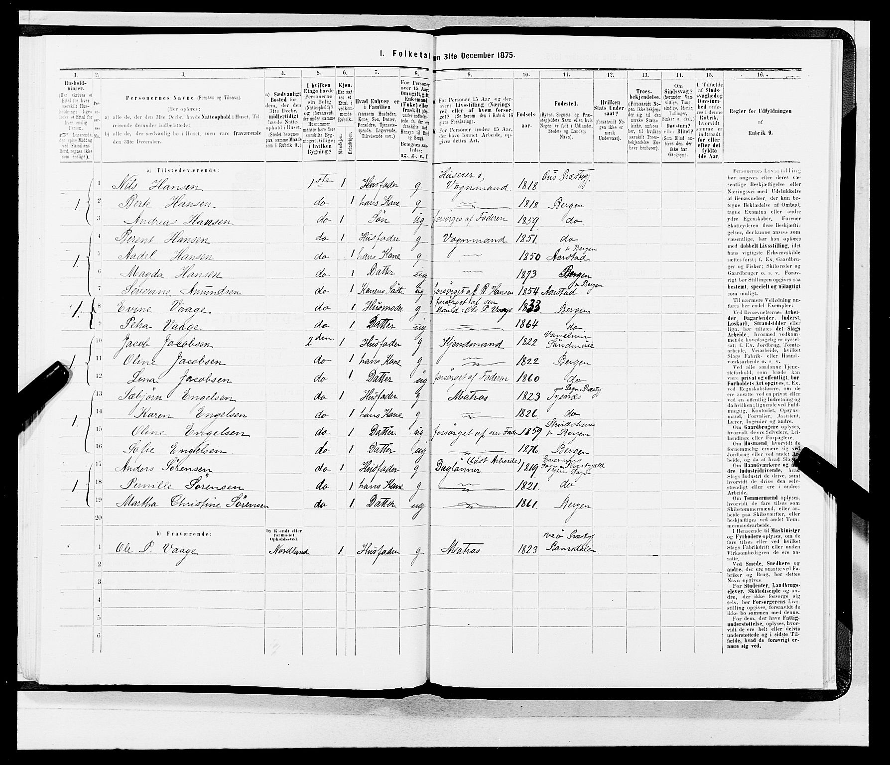 SAB, 1875 census for 1301 Bergen, 1875, p. 469