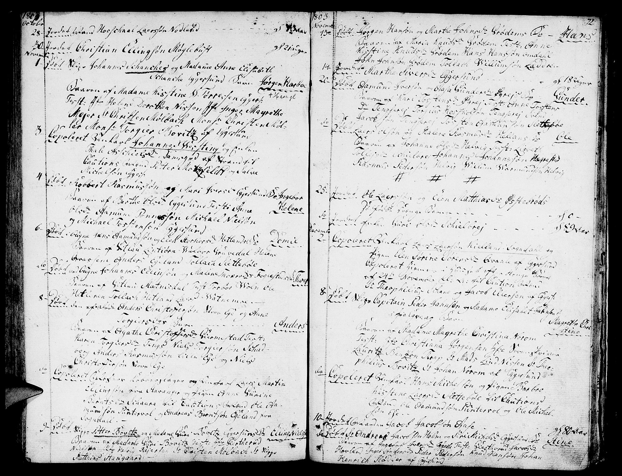 Eigersund sokneprestkontor, AV/SAST-A-101807/S08/L0005: Parish register (official) no. A 5 /1, 1790-1808, p. 72