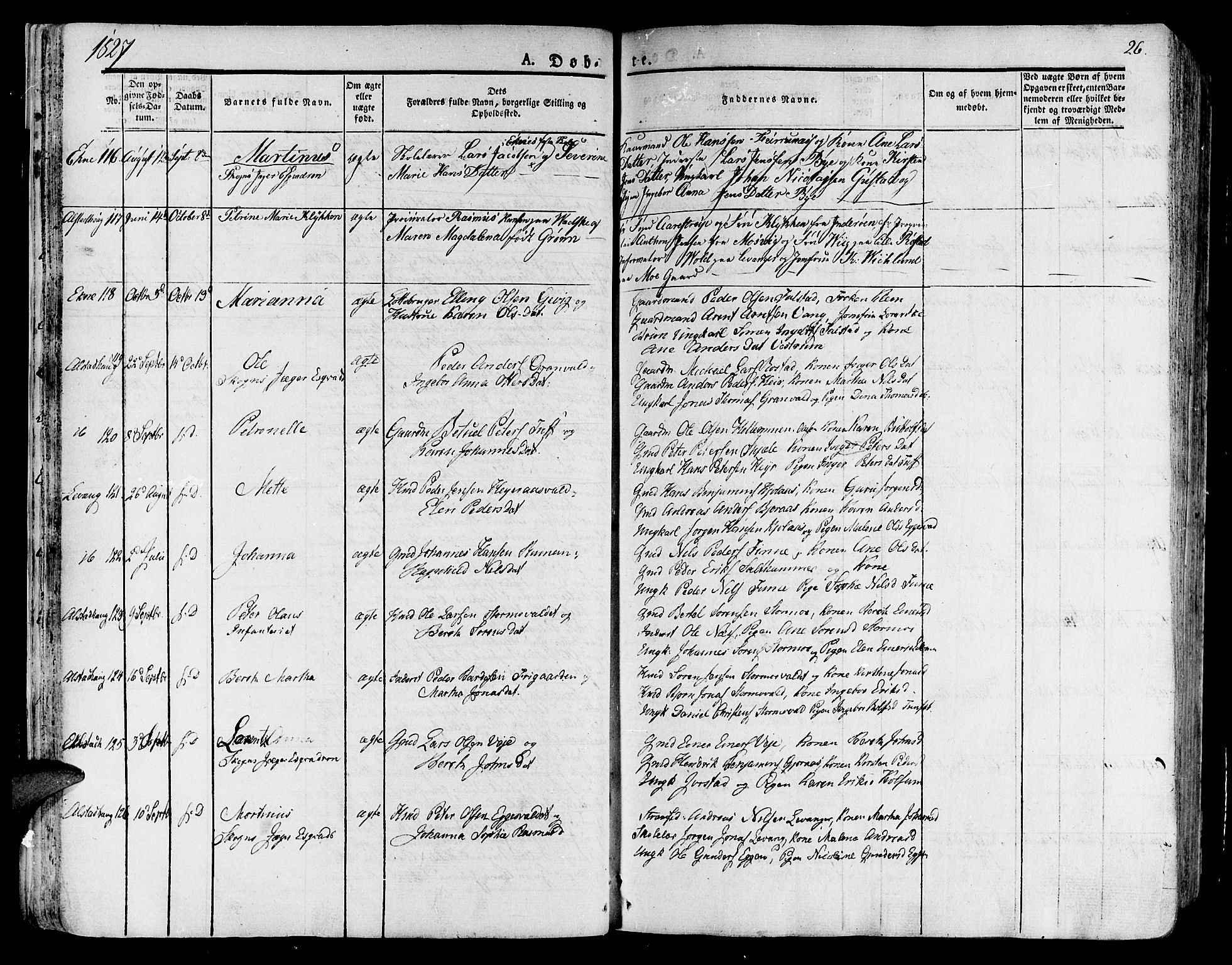 Ministerialprotokoller, klokkerbøker og fødselsregistre - Nord-Trøndelag, AV/SAT-A-1458/717/L0152: Parish register (official) no. 717A05 /1, 1825-1836, p. 26