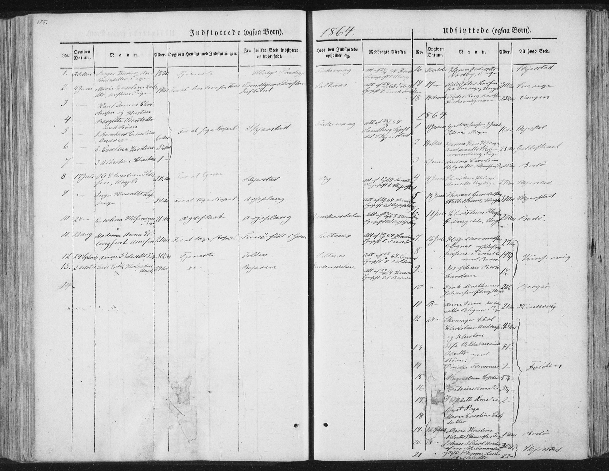 Ministerialprotokoller, klokkerbøker og fødselsregistre - Nordland, AV/SAT-A-1459/847/L0667: Parish register (official) no. 847A07, 1842-1871, p. 375