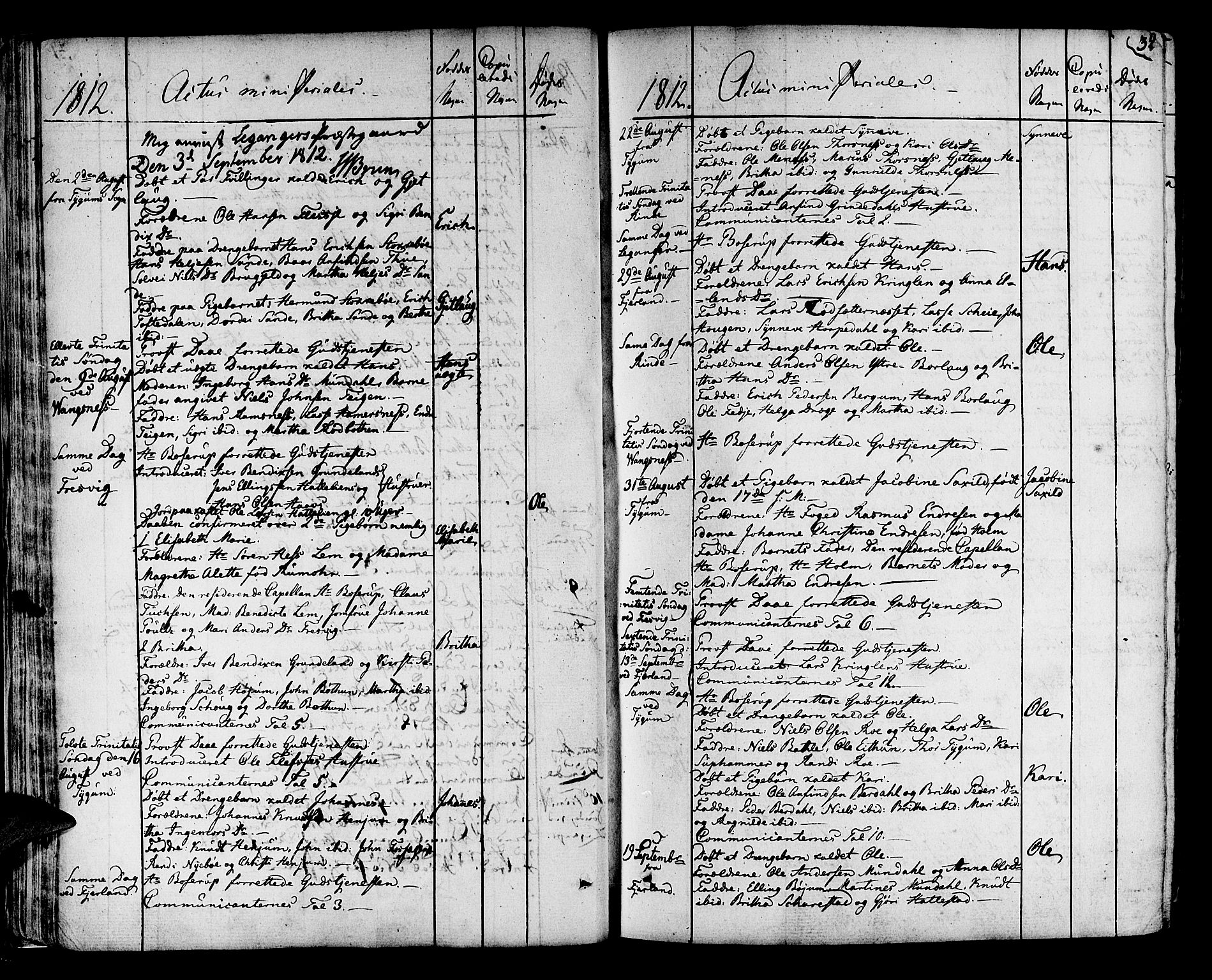 Leikanger sokneprestembete, AV/SAB-A-81001/H/Haa/Haaa/L0006: Parish register (official) no. A 6, 1810-1838, p. 32