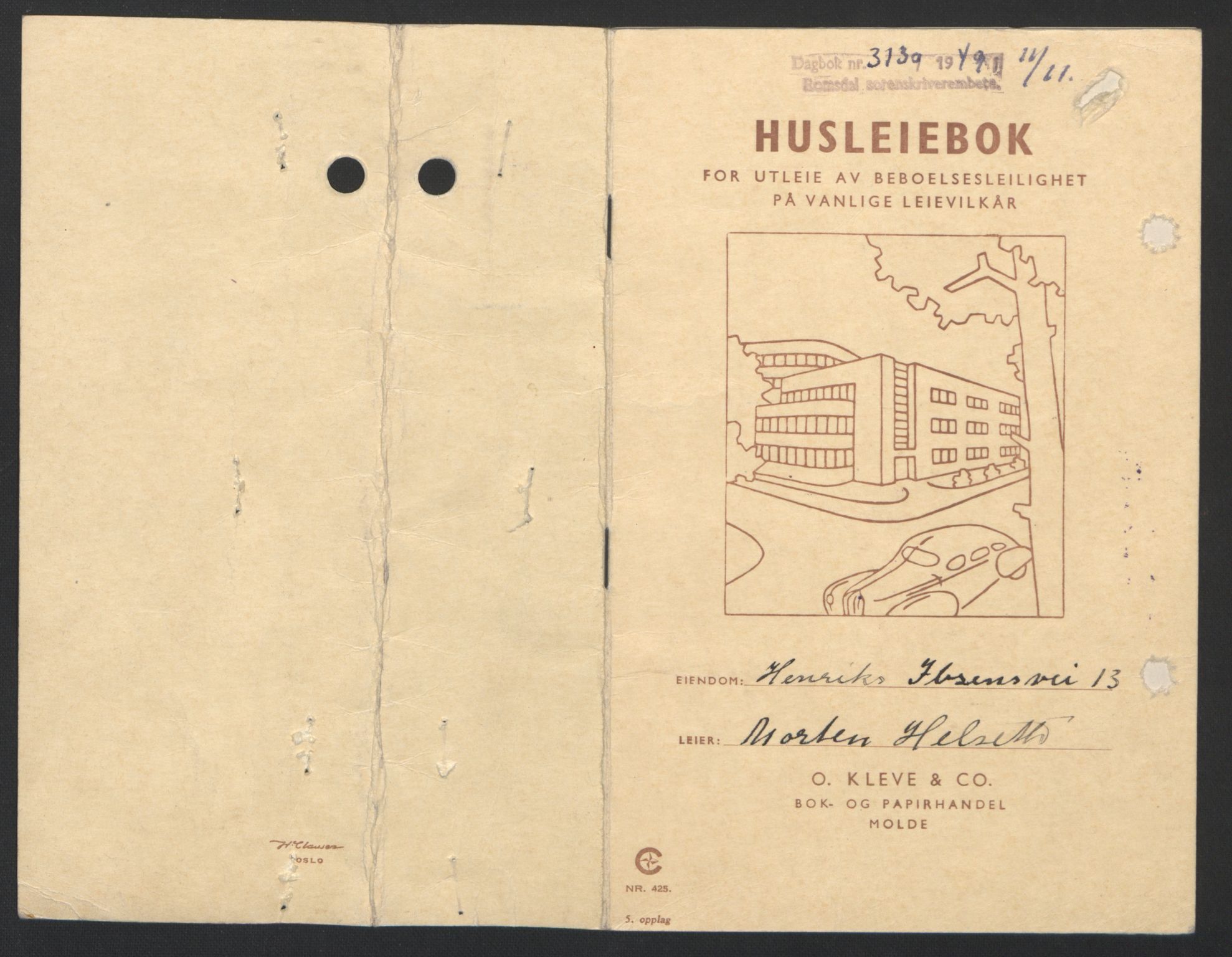 Romsdal sorenskriveri, AV/SAT-A-4149/1/2/2C: Mortgage book no. B5, 1949-1950, Diary no: : 3130/1949